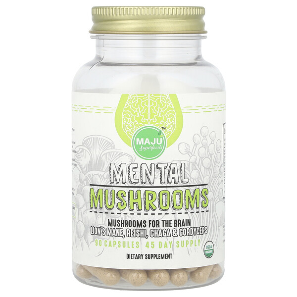 Mental Mushrooms, 90 Capsules (Капсулы) Maju Superfoods