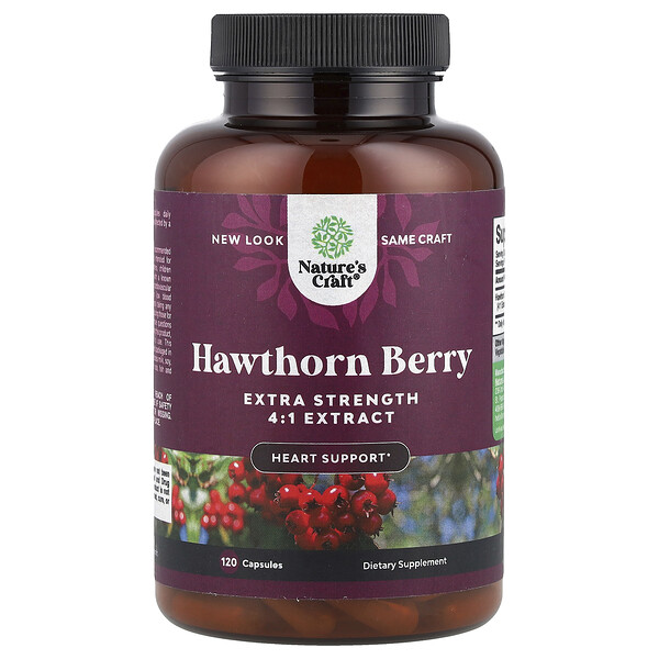 Hawthorn Berry, Extra Strength, 120 Capsules (Капсулы) Nature's Craft