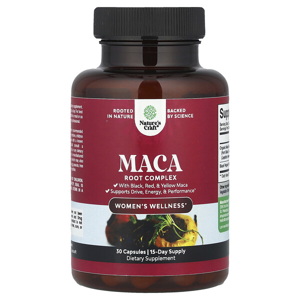 Women's Wellness, Maca Root Complex, 30 Capsules (Капсулы) Nature's Craft