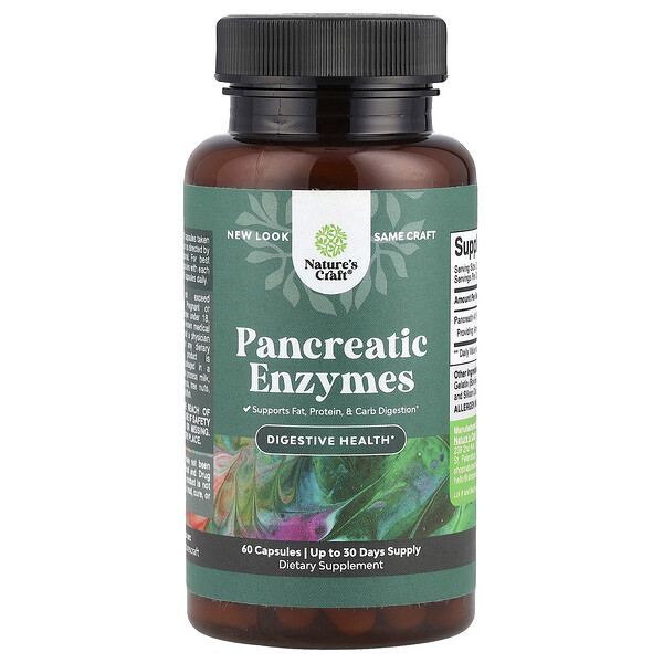 Pancreatic Enzymes, 60 Capsules (Капсулы) Nature's Craft