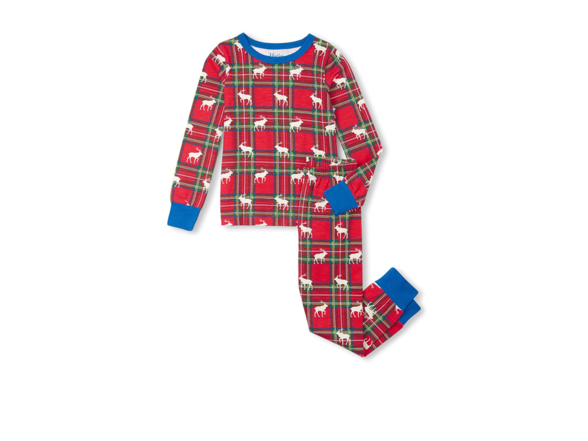 Детские Пижамы Hatley Elk Plaid Stretch Cotton Hatley