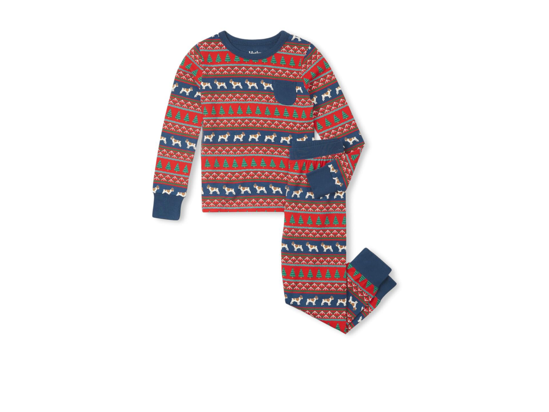 Детские Пижамы Hatley Bulldog Fair Isle Bamboo Pajama Set Hatley