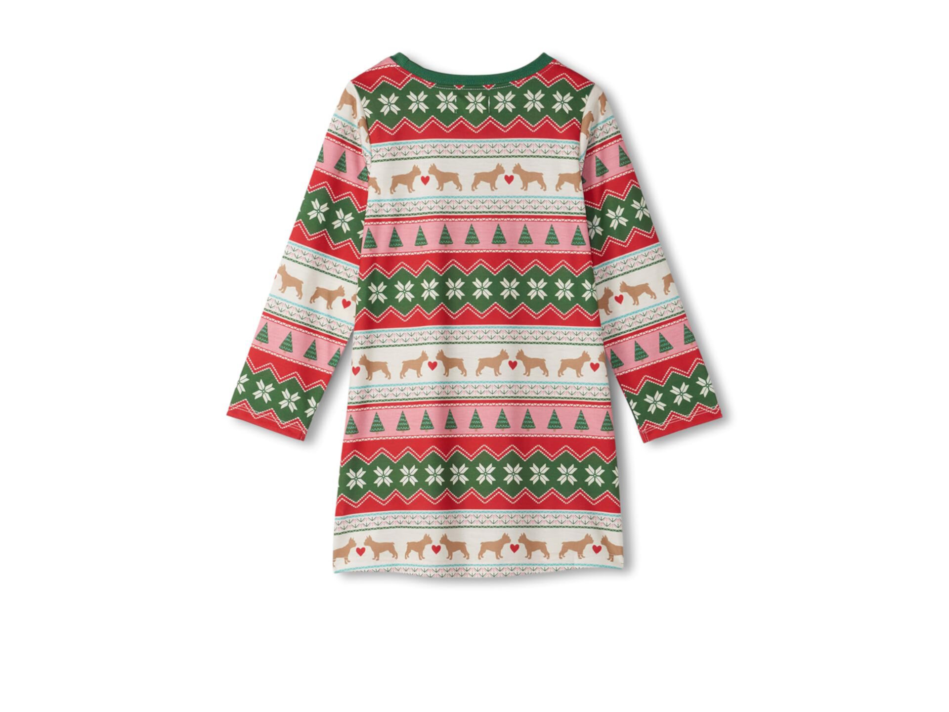 Детская Ночная Сорочка Hatley Puppy Hearts Fairisle Hatley