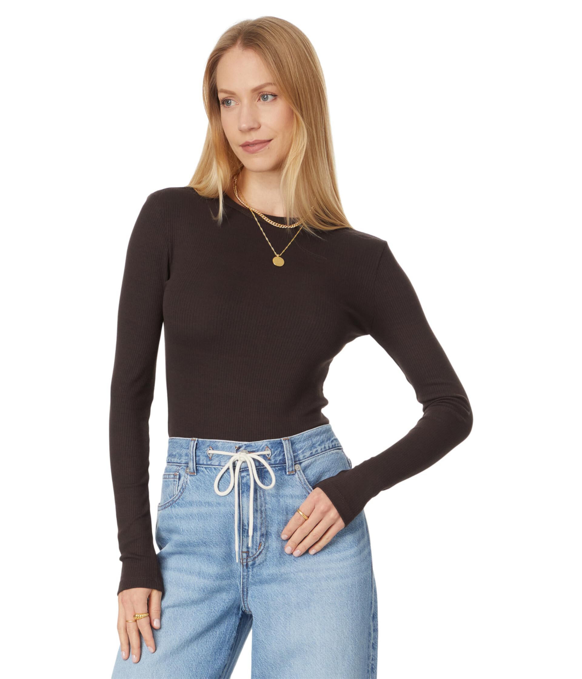 Modal Rib Long Sleeve Crew Neck Madewell