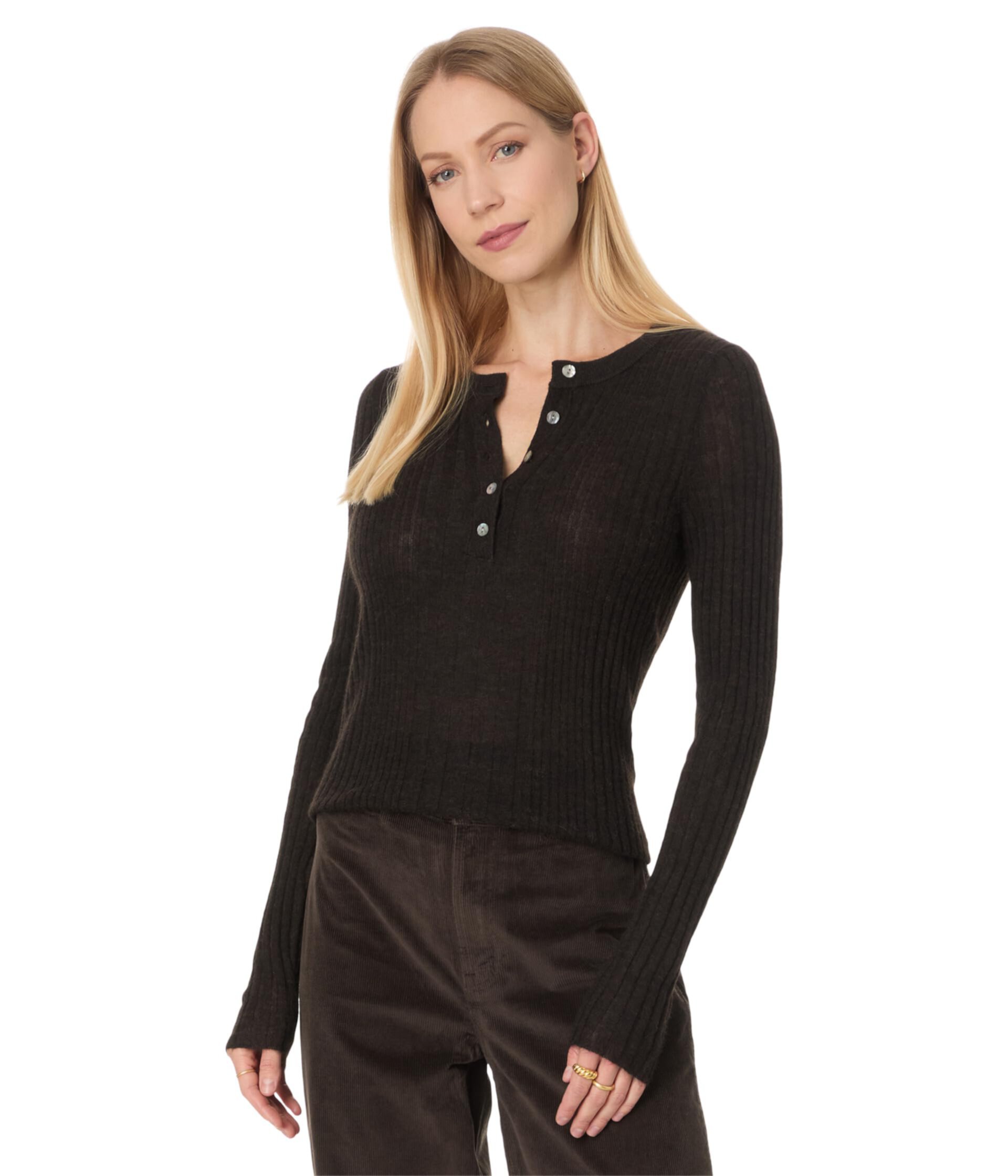 Женский Свитер Madewell Lightweight Alpaca Madison Henley Pullover Madewell