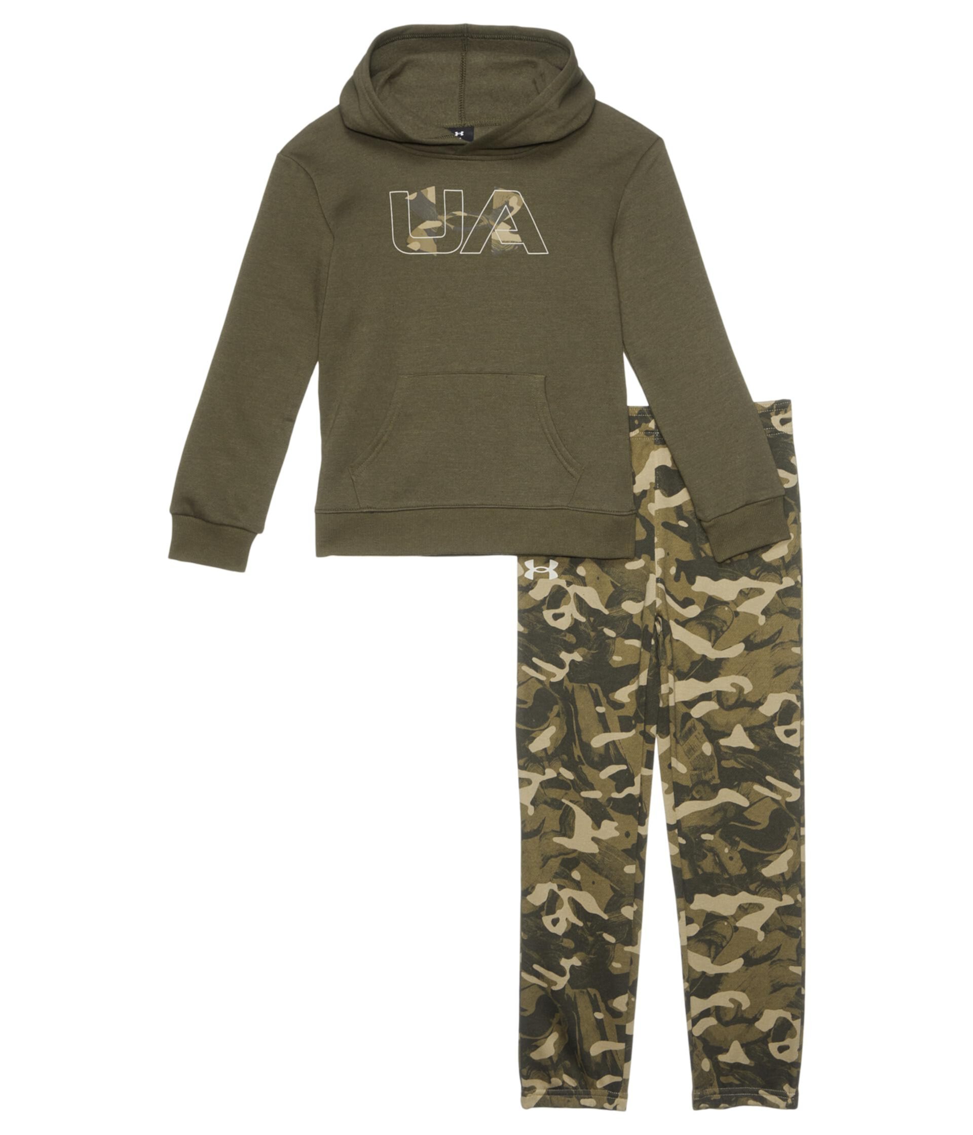 Комплект худи и штанов Under Armour Kids Rival Camo для детей, 60% хлопка, 40% полиэстера Under Armour Kids