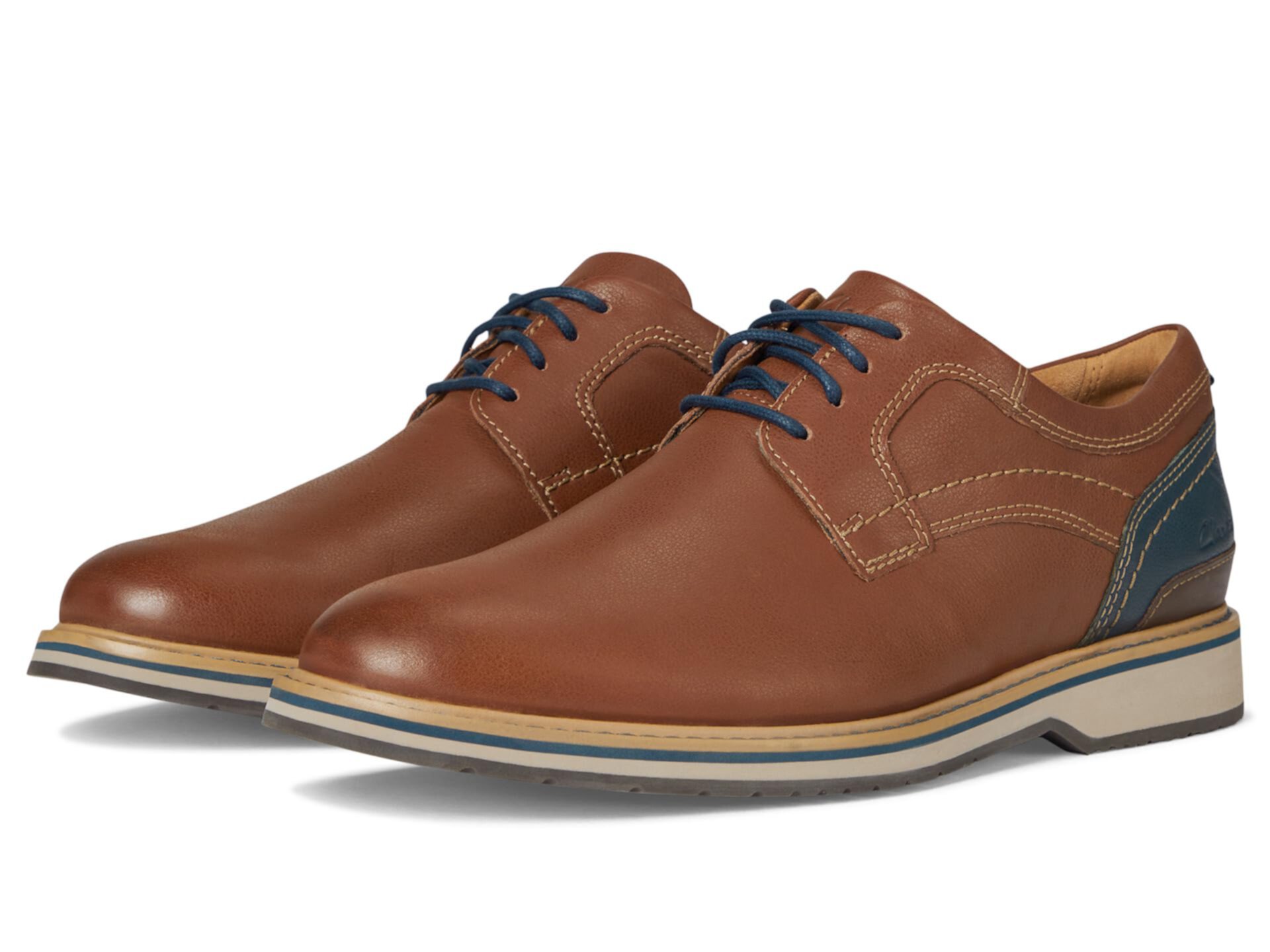 Мужские туфли Clarks Monahan Plain с амортизирующей подошвой и дышащей подкладкой Clarks