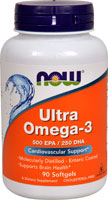 Ultra Omega-3 Fish Oil -- 90 Softgels (Мягкие капсулы) NOW Foods