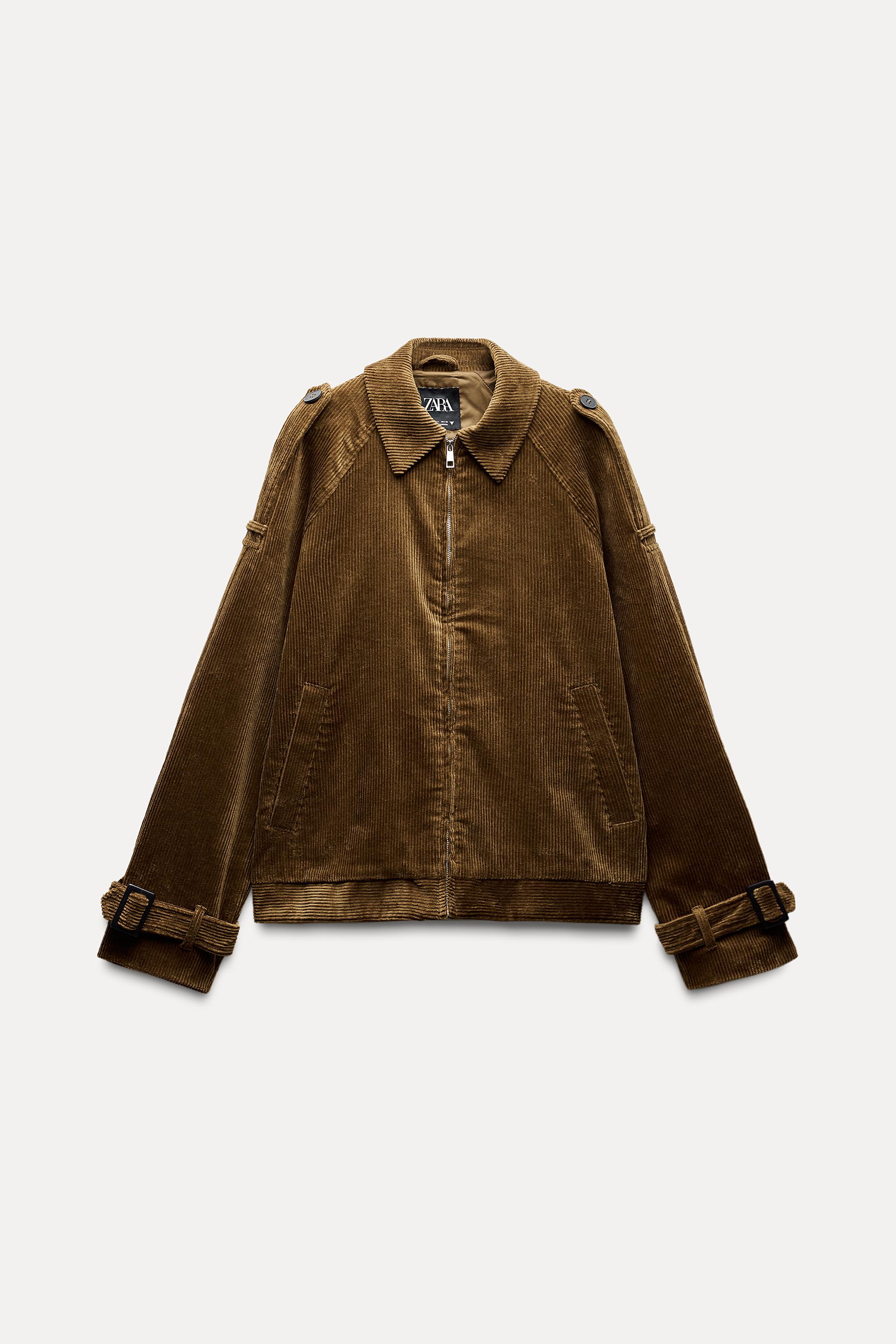 Женский Бомбер Zara TABBED CORDUROY BOMBER JACKET ZARA