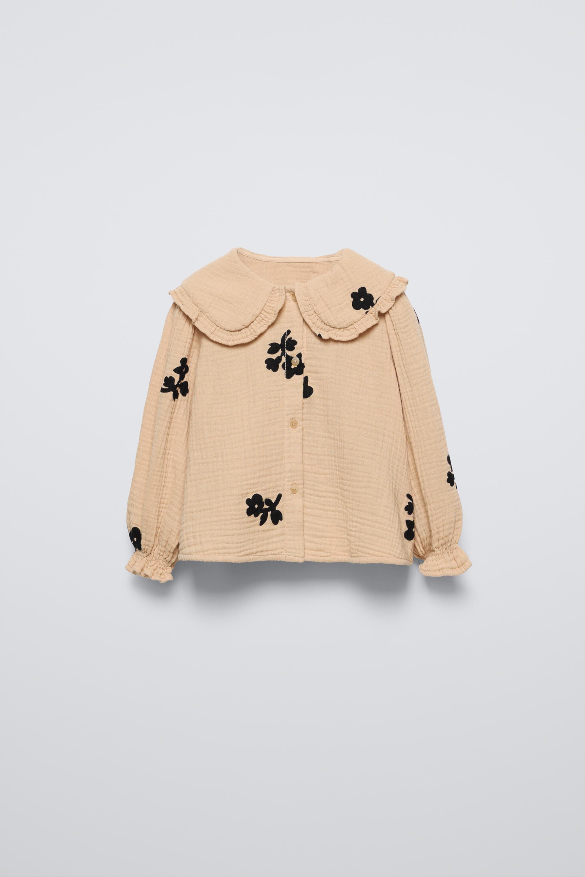  Рубашка ZARA FLOCKED FLORAL ZARA