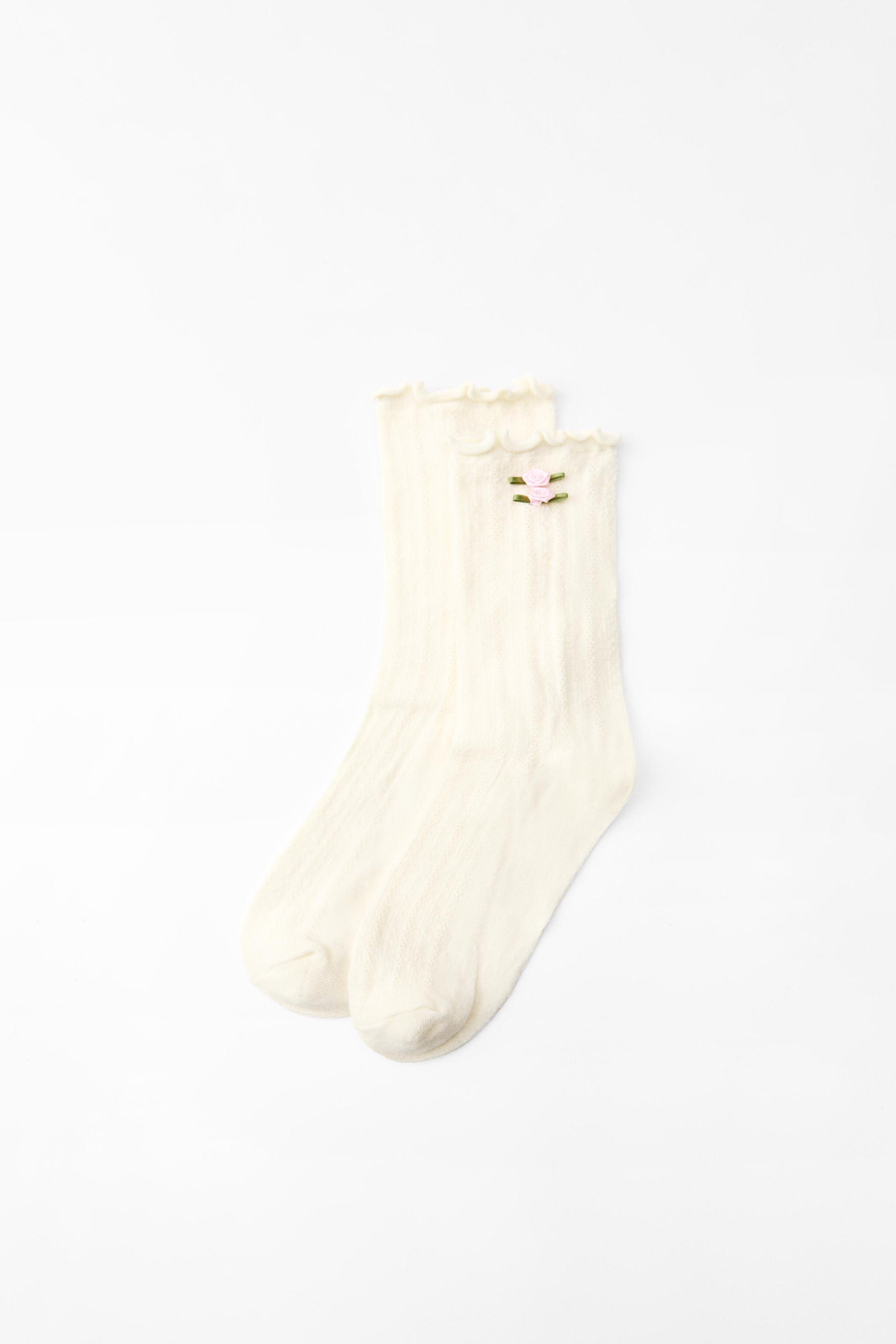 Женские Носки ZARA FLOWER SOCKS ZARA