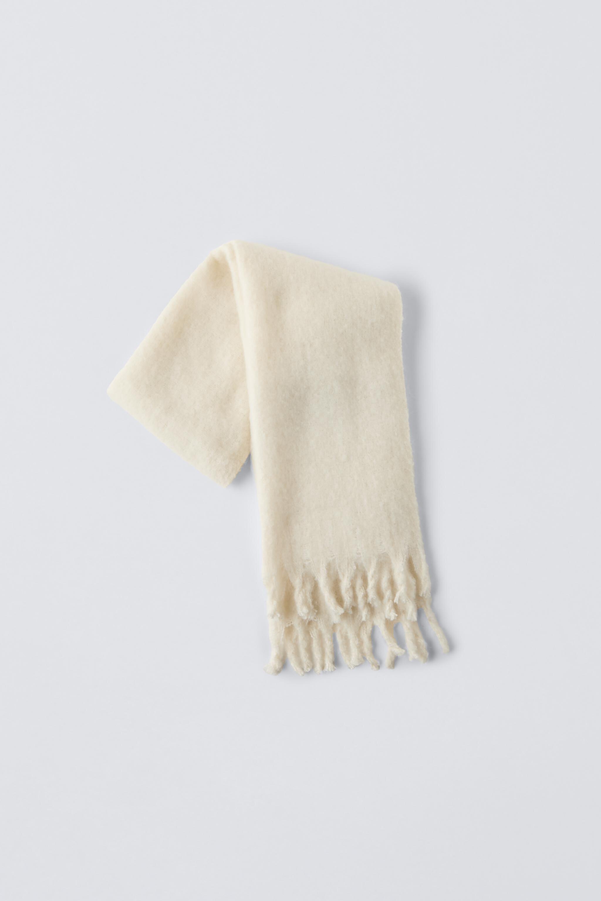 Длинный шарф ZARA FRINGED LARGE SCARF ZARA