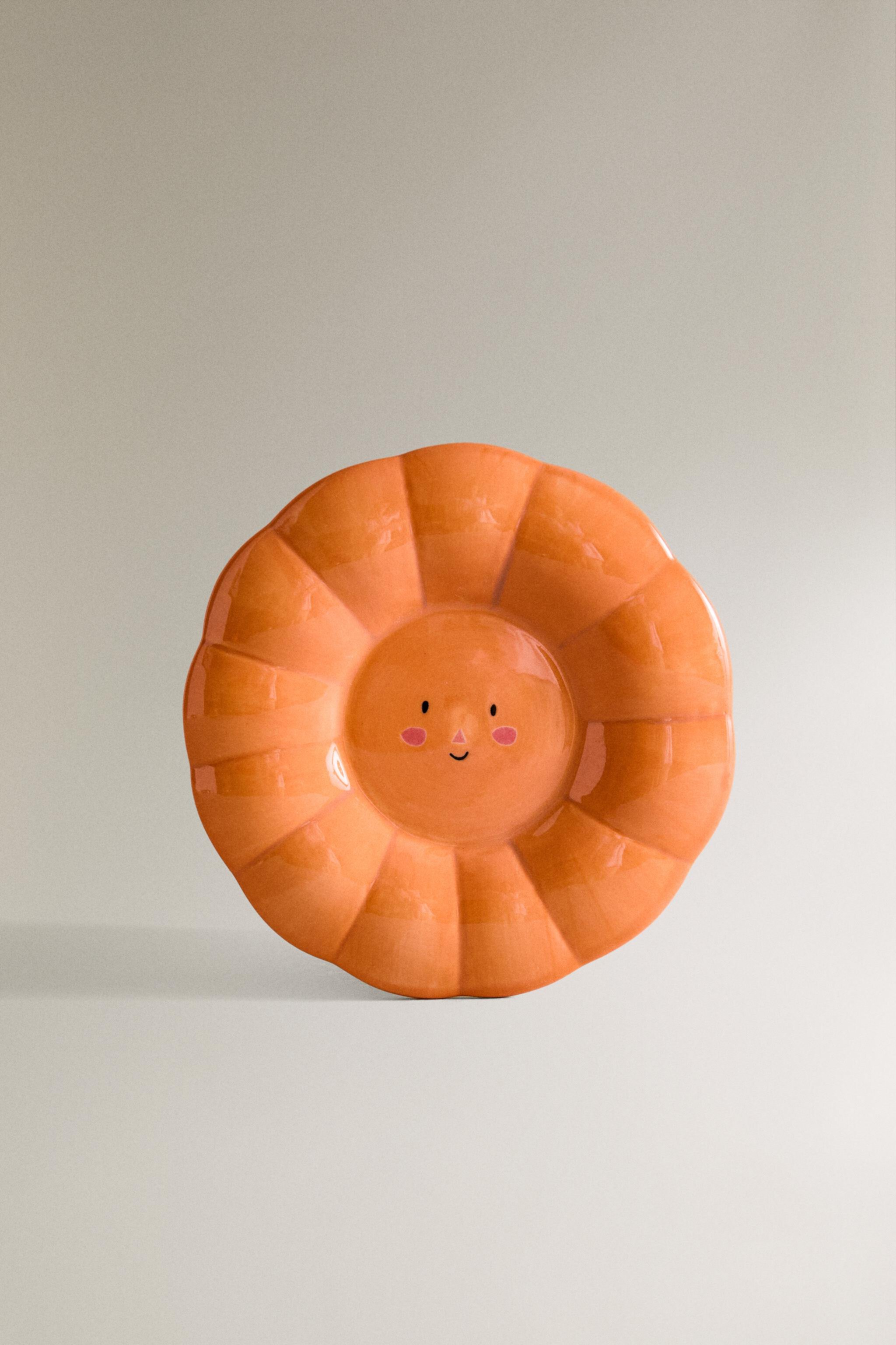 KID'S HALLOWEEN PUMPKIN CERAMIC PLATE Zarahome