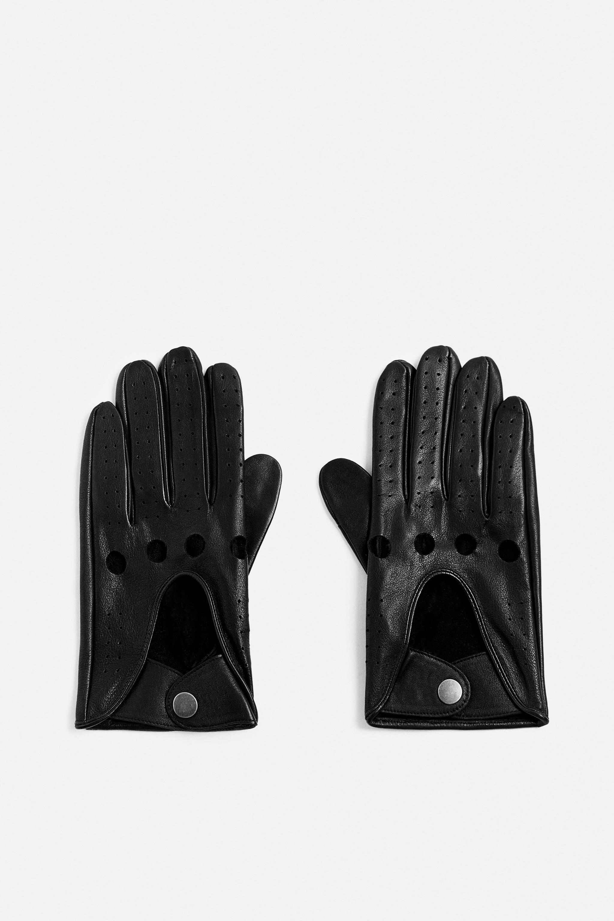 Зимние перчатки ZARA LEATHER DRIVING GLOVES ZARA