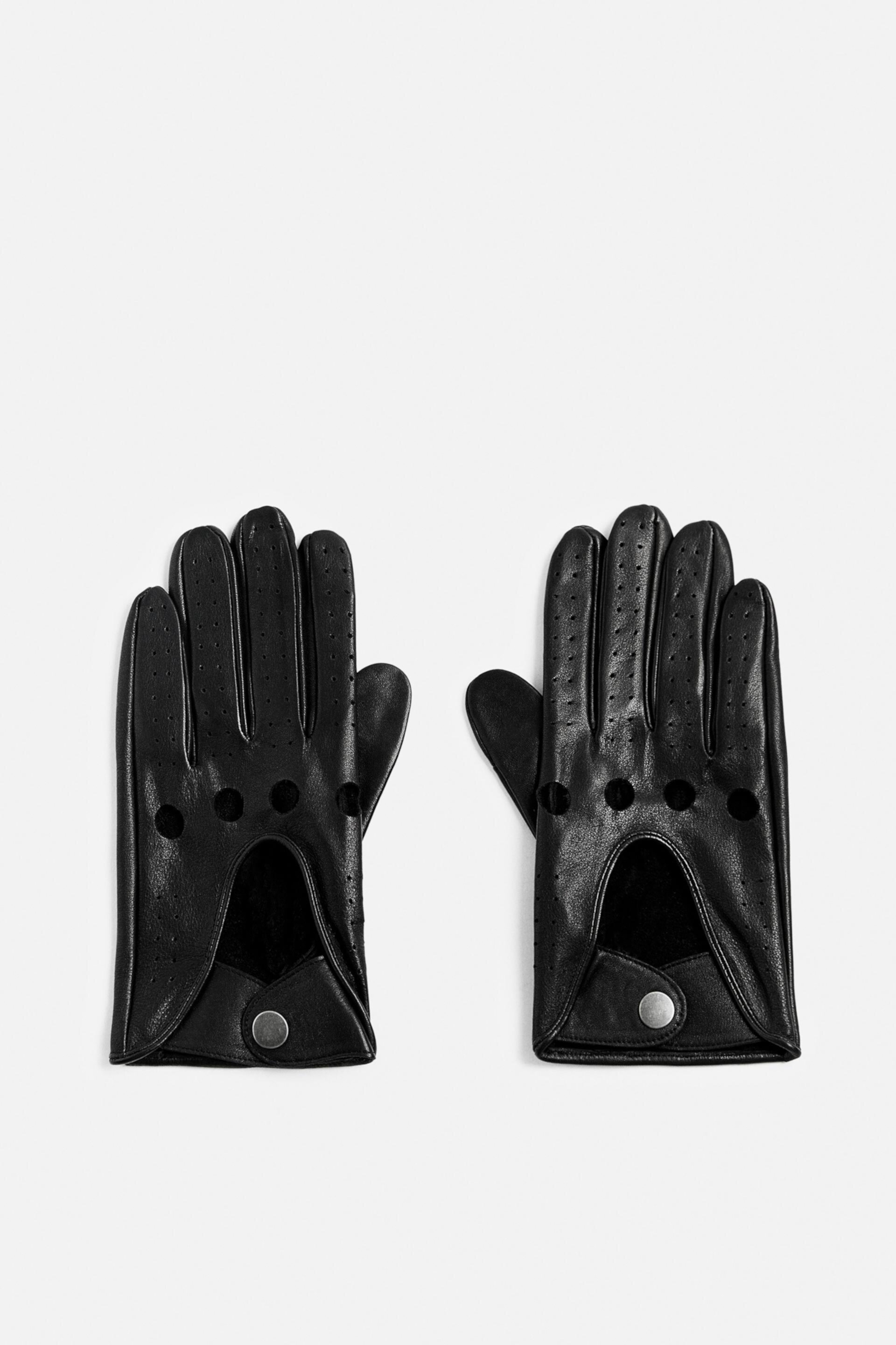 Зимние перчатки ZARA LEATHER DRIVING GLOVES ZARA