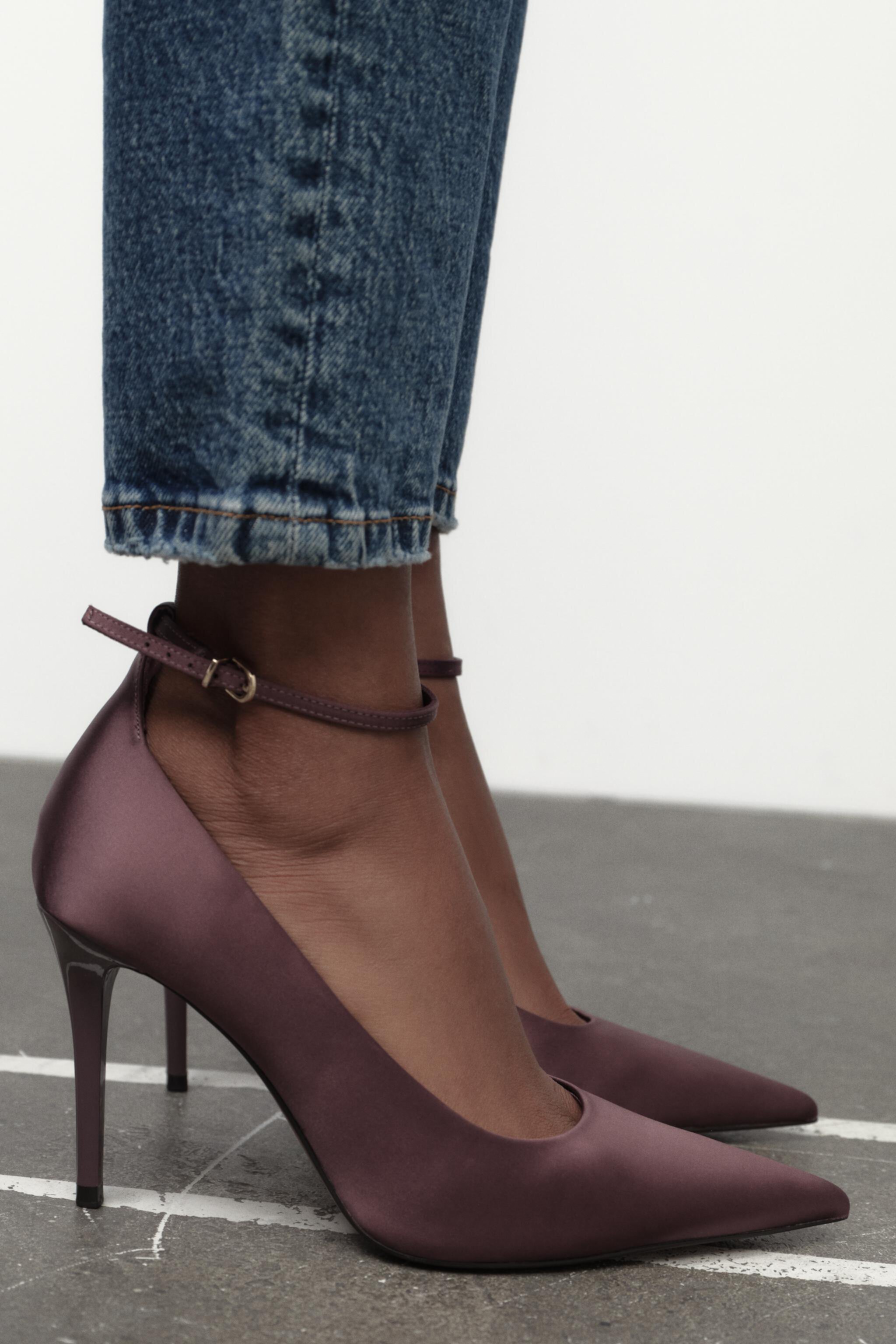 Женские Лодочки ZARA SATIN EFFECT PUMPS ZARA