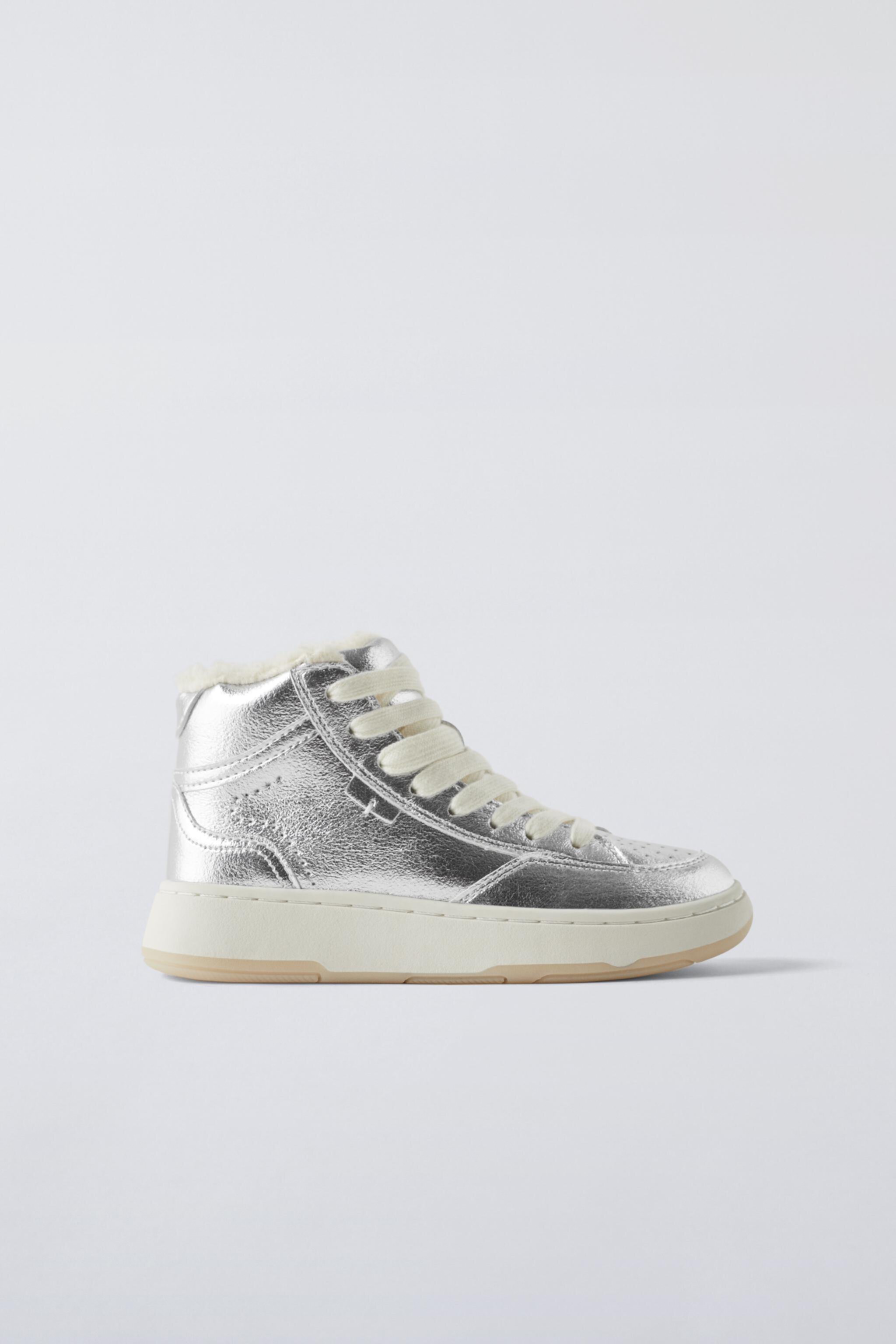  Детские Кроссовки ZARA SHIMMERY LINED HIGH TOP ZARA