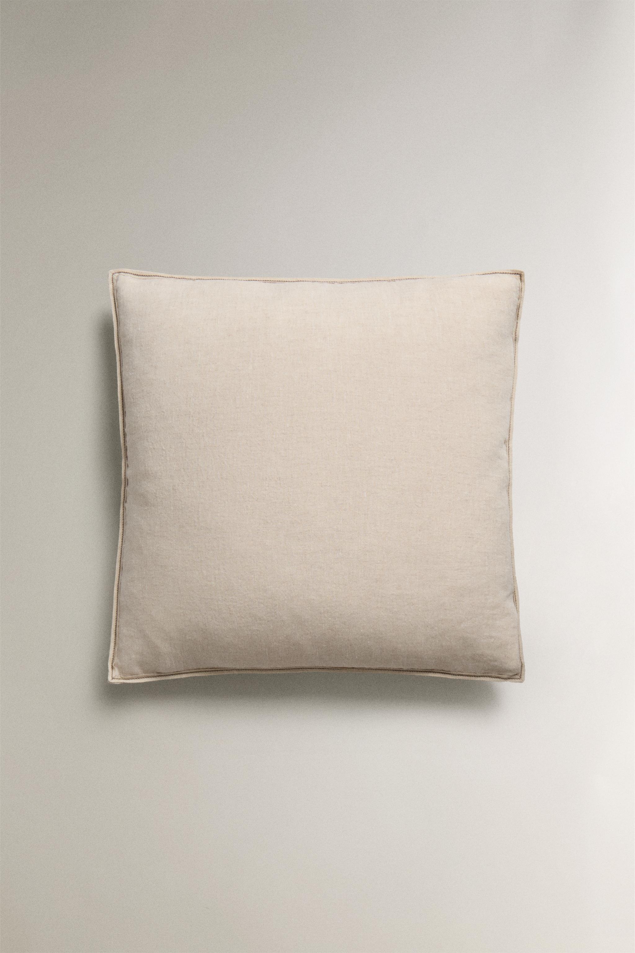 THROW PILLOW COVER WITH CONTRAST TOPSTITCHING Zara Home