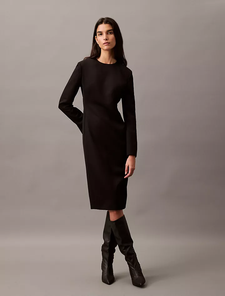 Женское Повседневное Платье Calvin Klein Crepe Midi Calvin Klein