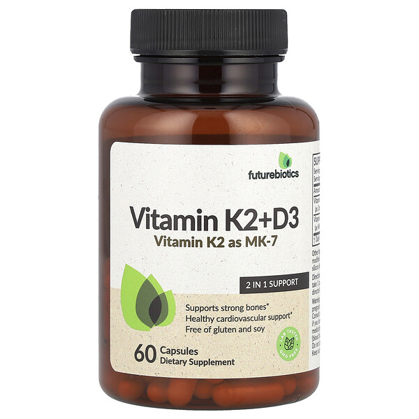 Vitamin K2+D3, 60 Capsules (Капсулы) FutureBiotics