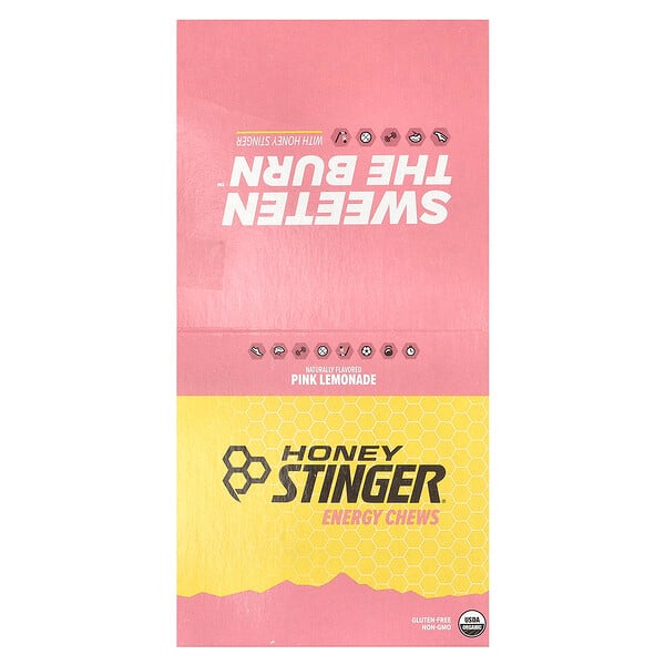 Energy Chews, Pink Lemonade, 12 Packets (Пакеты ), 1.8 oz (Унции) (50 g) Each HoneyStinger