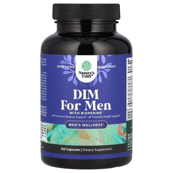 DIM For Men with BioPerine®, 120 Capsules (Капсулы) Nature's Craft