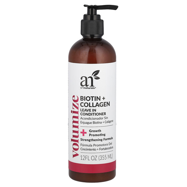 Volumize, Biotin + Collagen, Leave in Conditioner , 12 fl oz (355 ml) Artnaturals