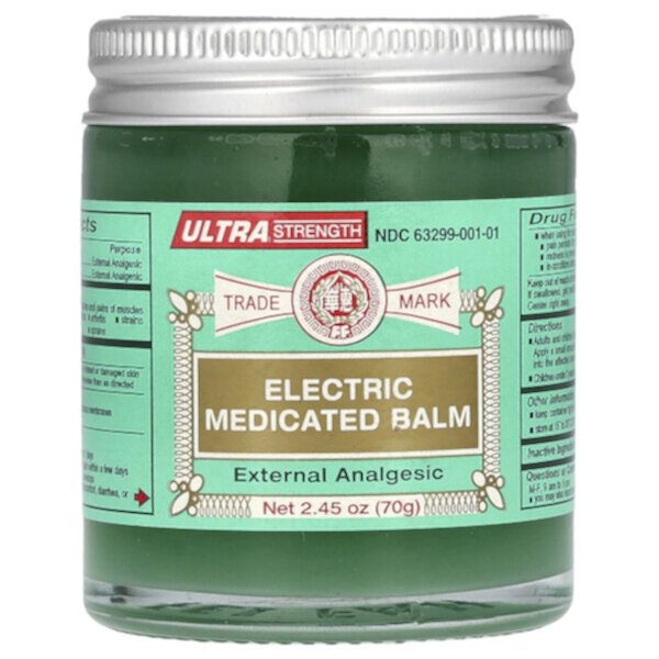 Electric Medicated Balm, Ultra Strength , 2.45 oz (Унции) (70 g) Fei Fah