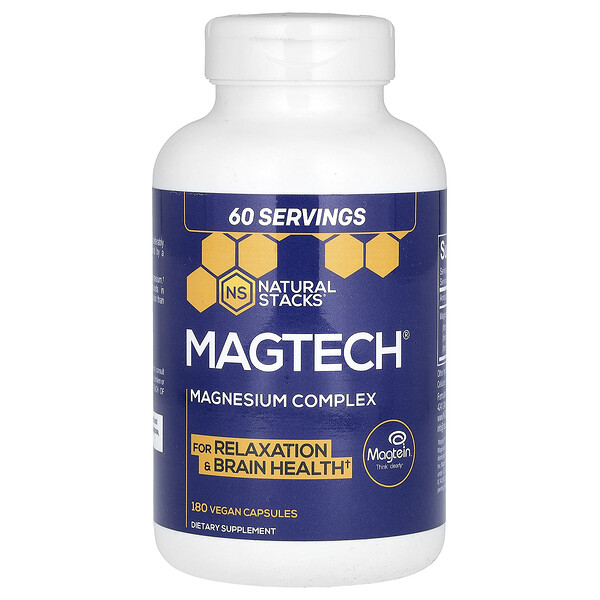 Magtech, Magnesium Complex, 180 Vegan Capsules (Веганские капсулы) Natural Stacks