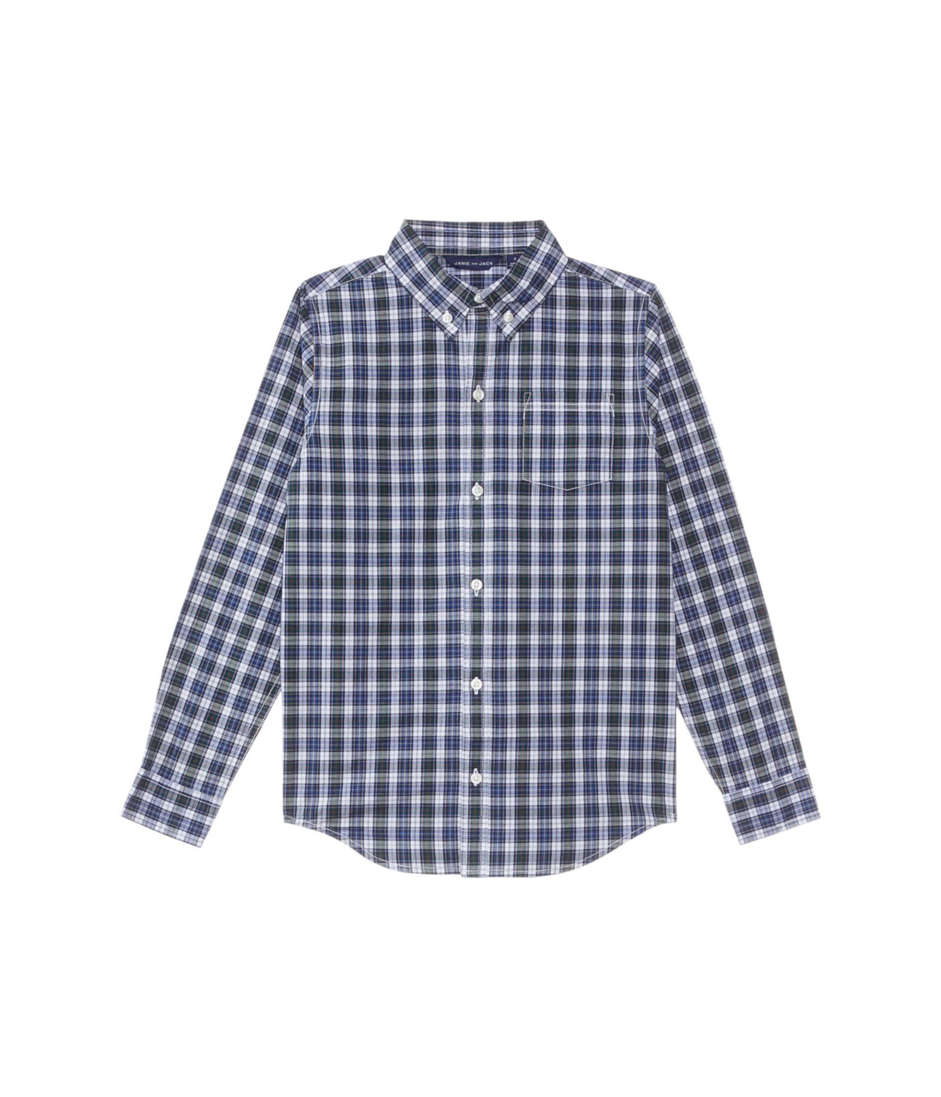 Детская Рубашка Janie and Jack Plaid Button-Down Top Janie and Jack