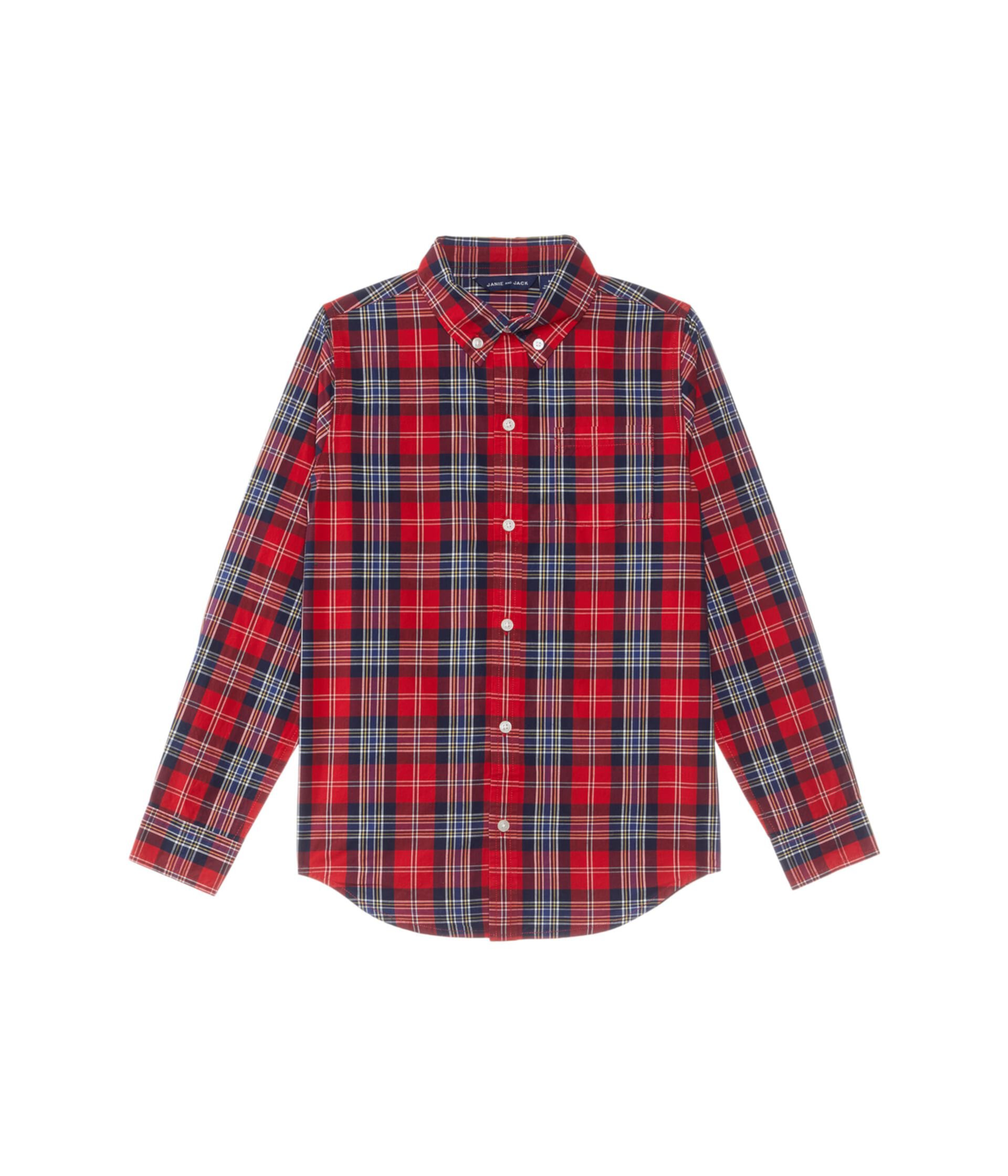 Детская Рубашка Janie and Jack Plaid Button-Down Janie and Jack