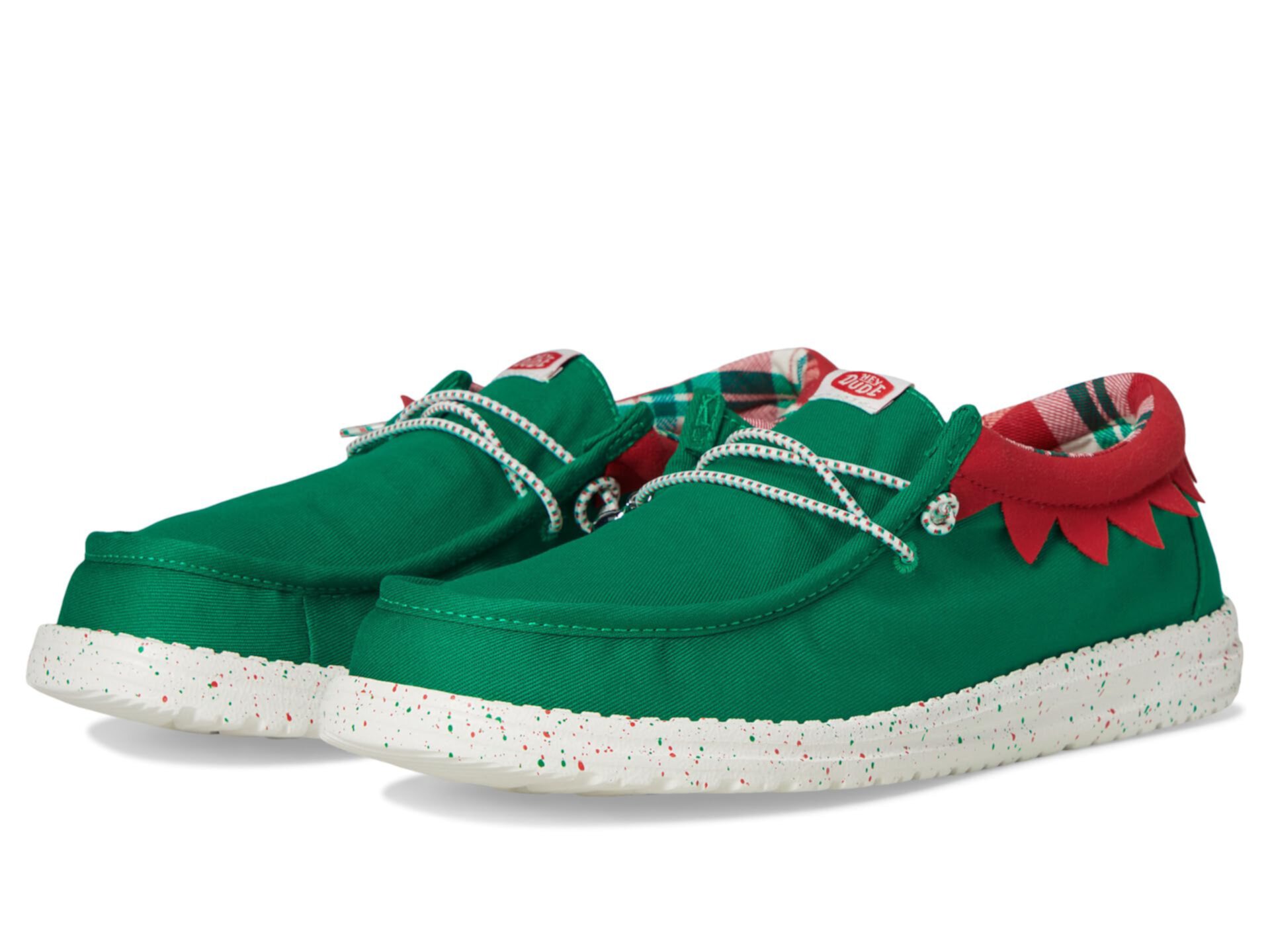 Wally Holiday Elf Green/Red Hey Dude