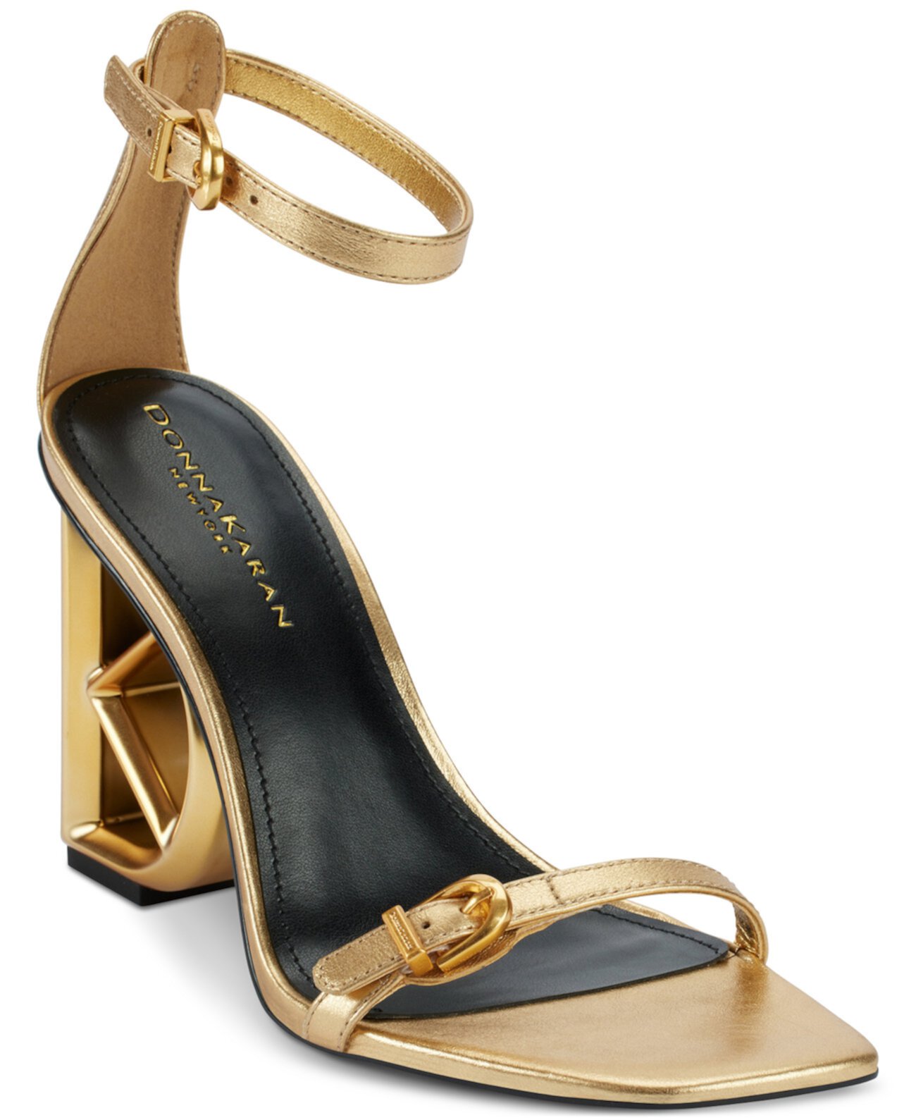 Женские Сандалии на плоской подошве Donna Karan New York Sculptural Logo Heel Donna Karan New York