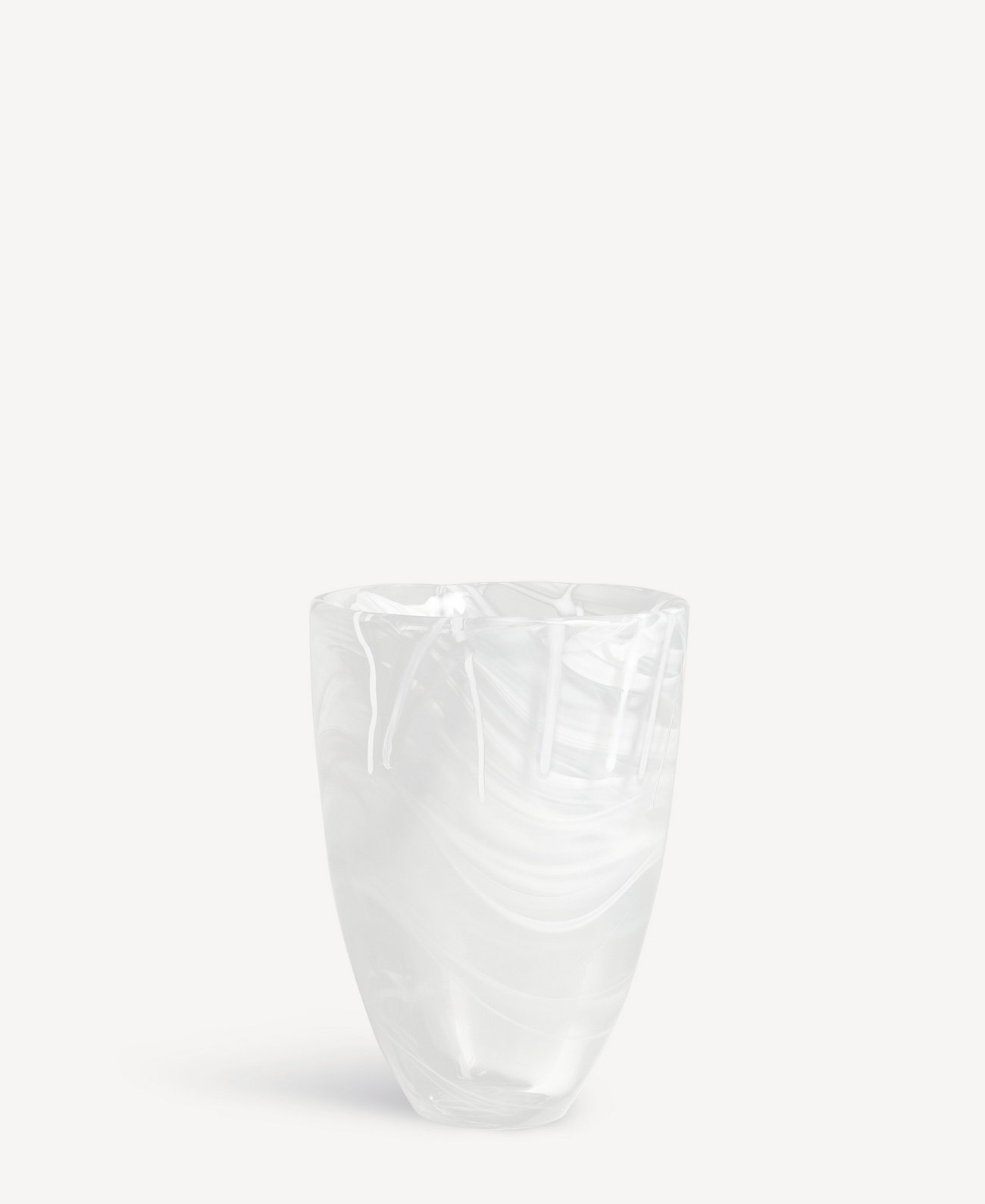 5.9" Contrast White Vase Kosta Boda