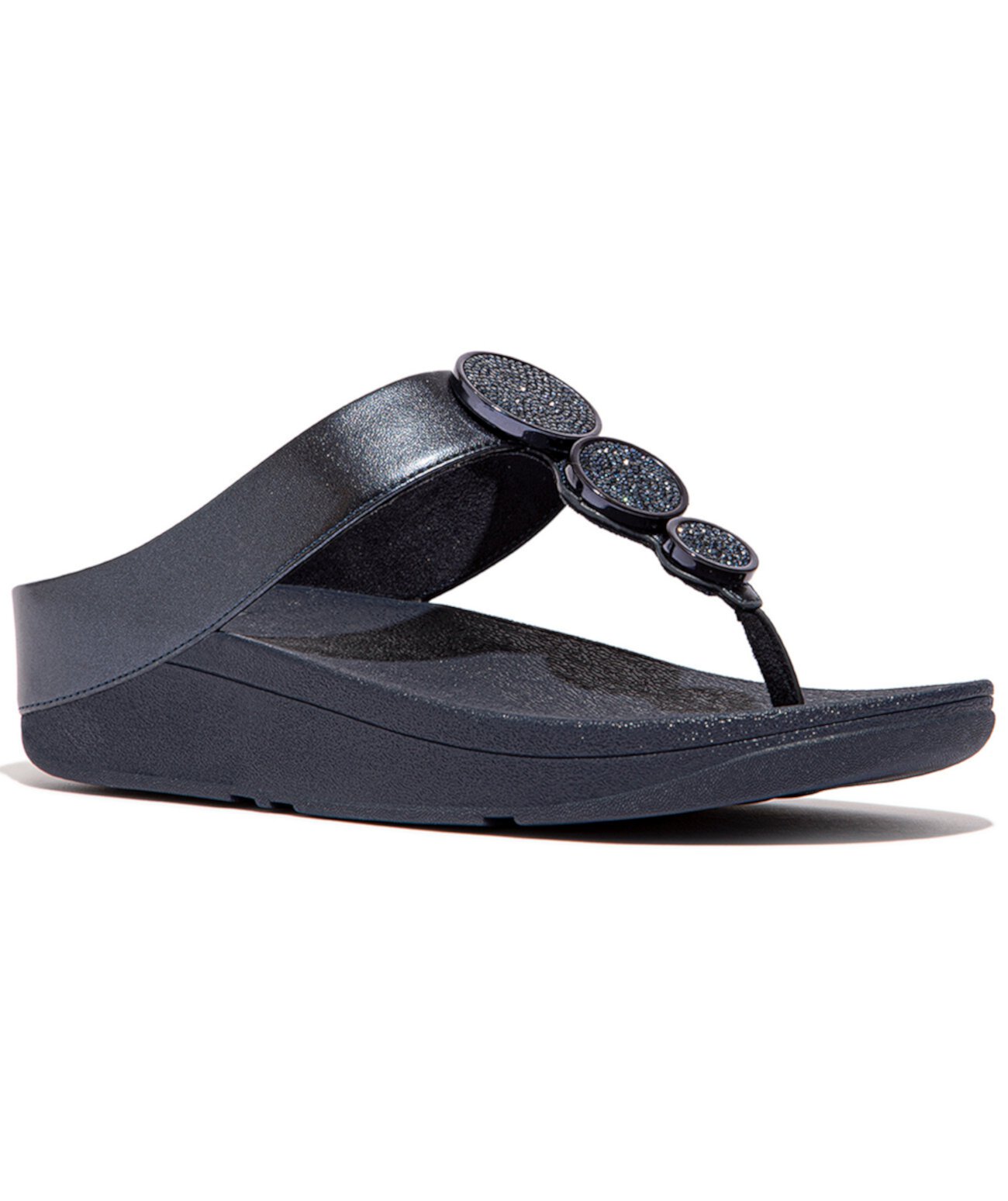 Женские Сандалии на плоской подошве FitFlop Halo Bead-Circle Metallic FitFlop