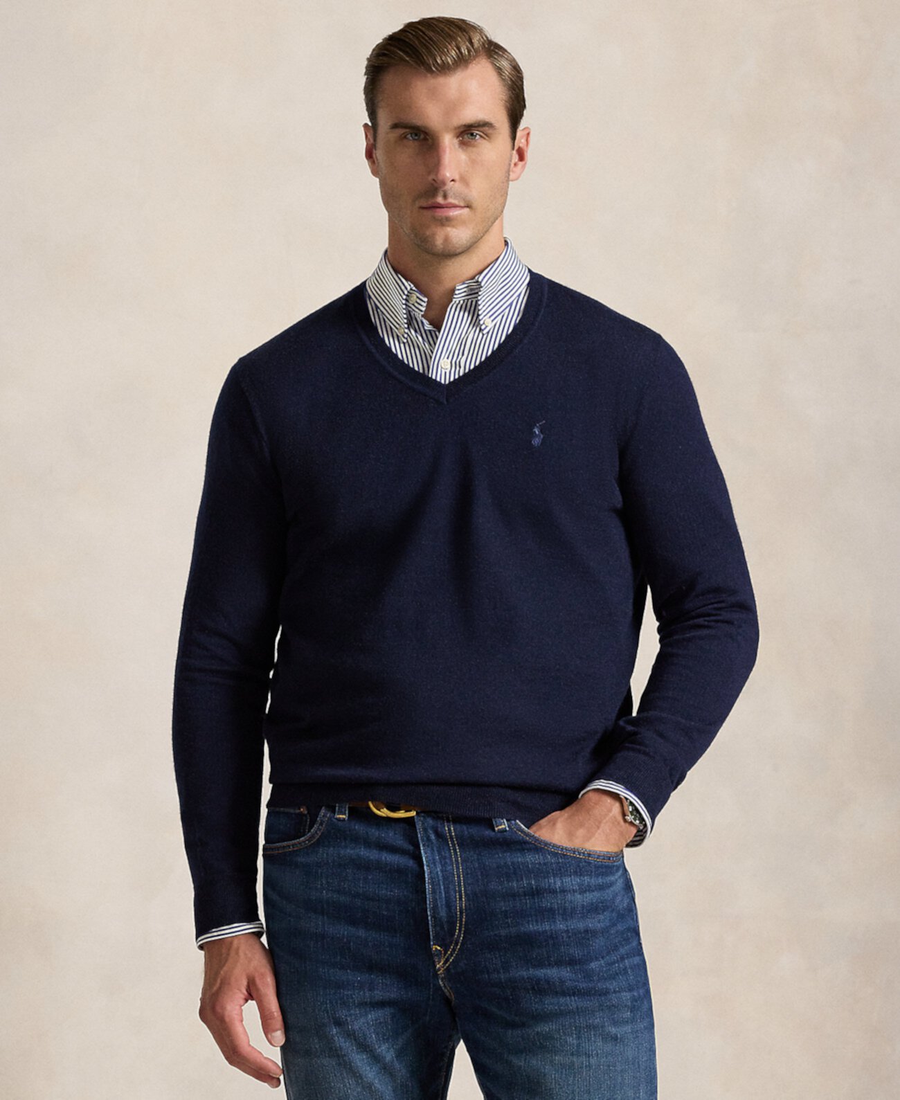 Мужской Свитер Polo Ralph Lauren Big & Tall Из Шерсти Polo Ralph Lauren