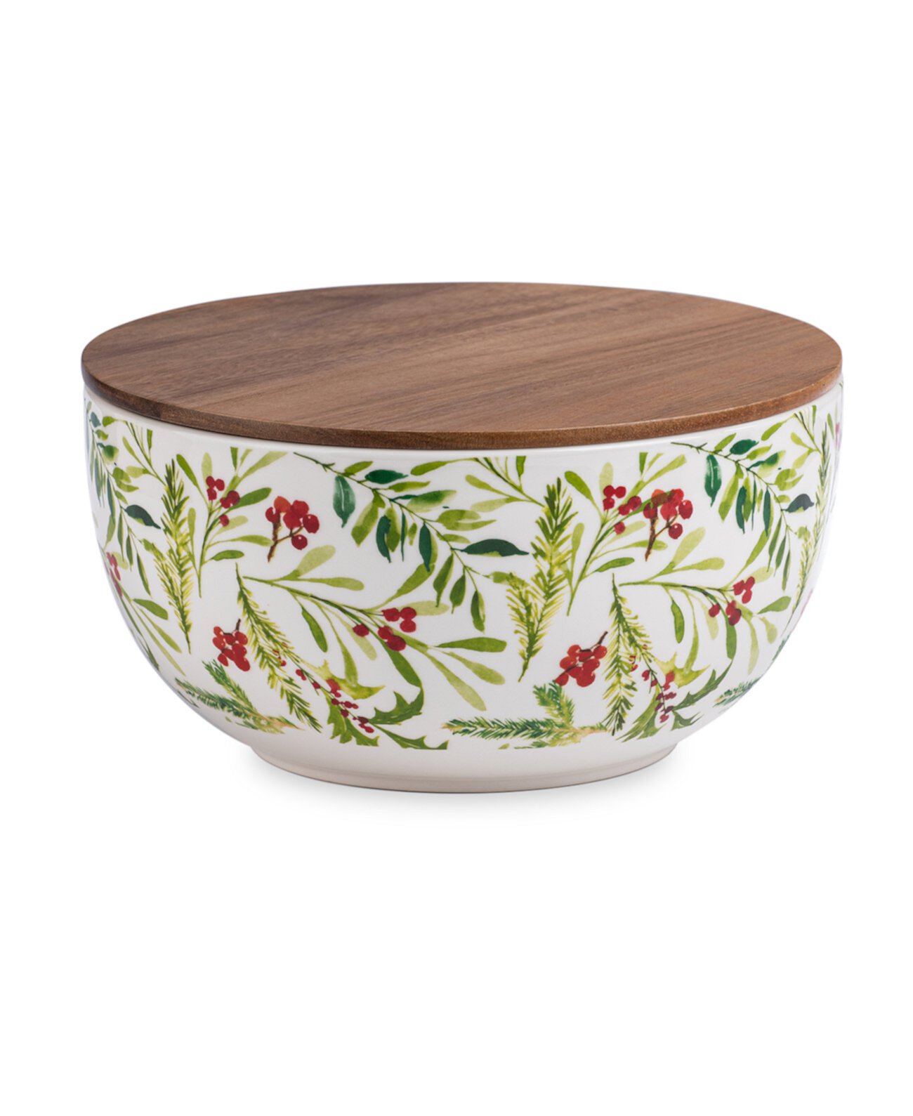 Holly Berry Lidded Salad Bowl,set of 2 THIRSTYSTONE