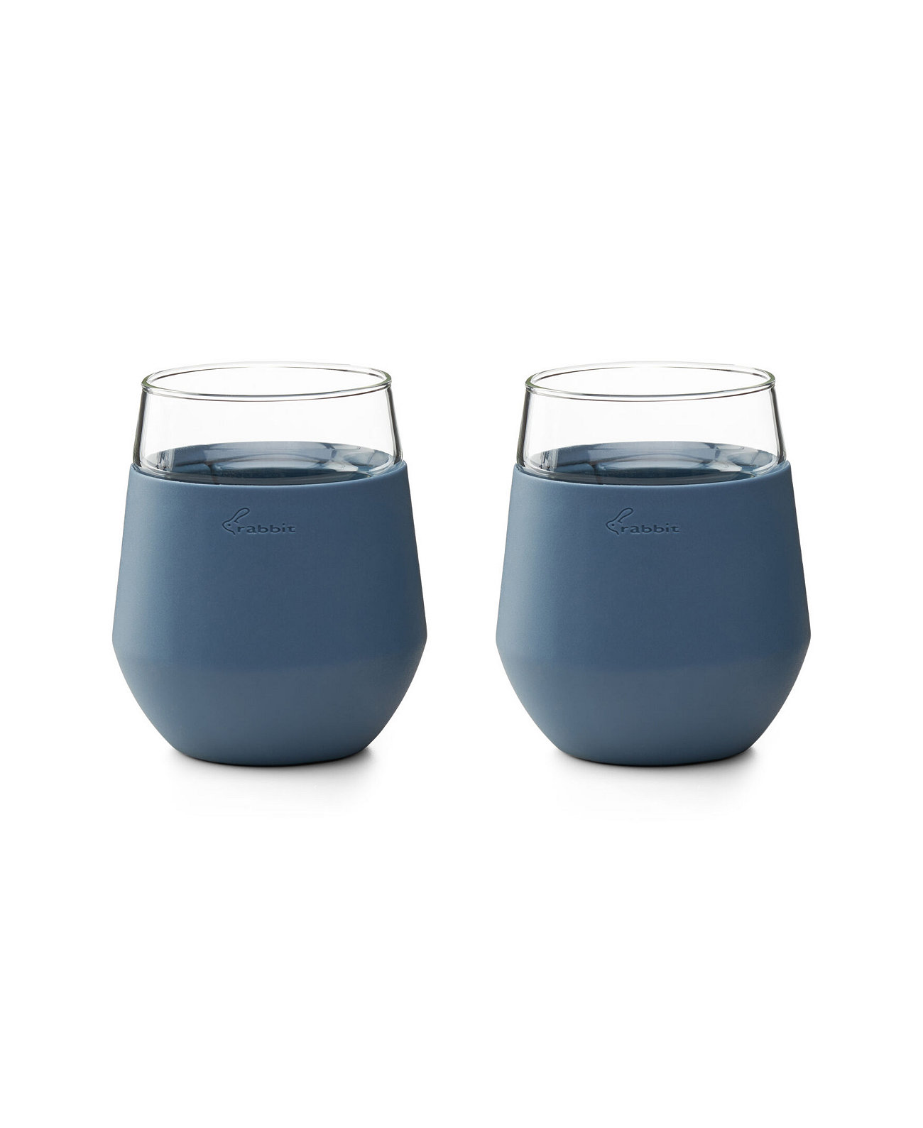 Freezable Wine Glasses, Set of 2, Slate Rabbit