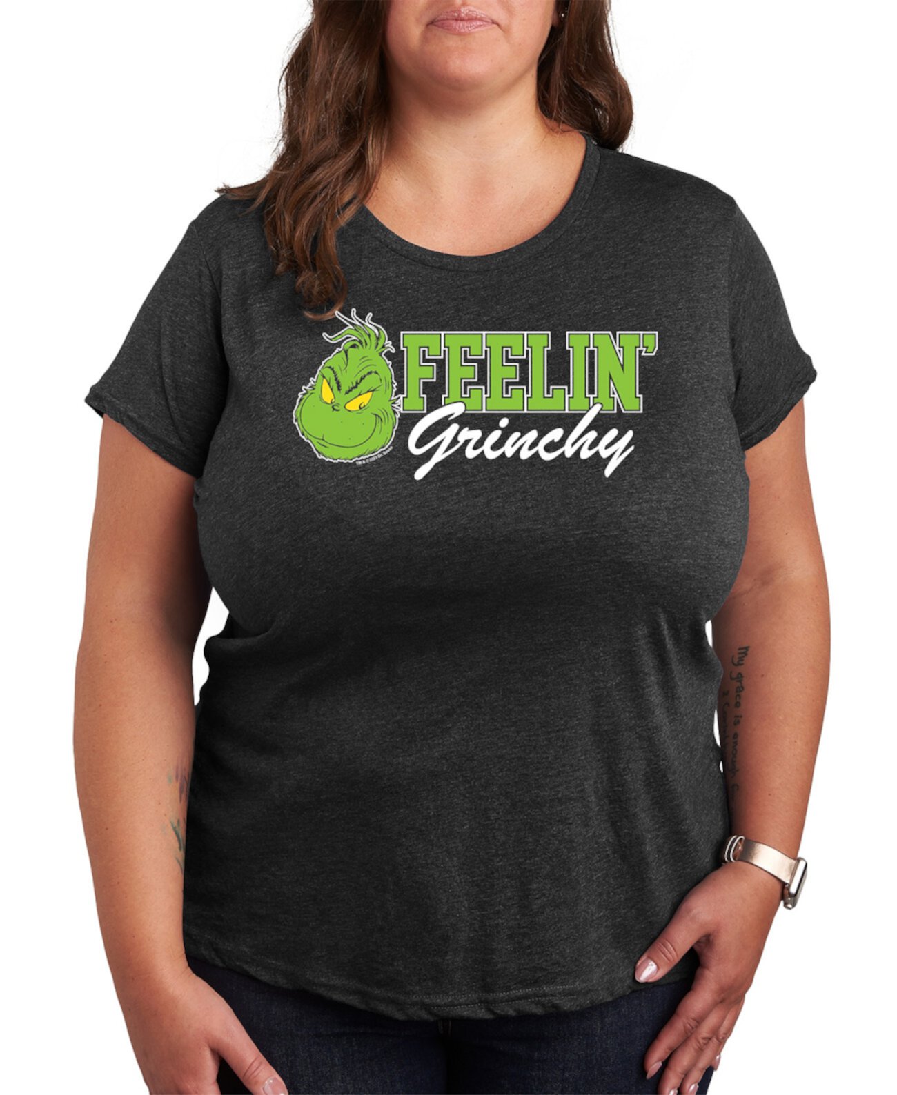 Женская Футболка Hybrid Apparel Plus Size Grinch Grinchy Hybrid Apparel