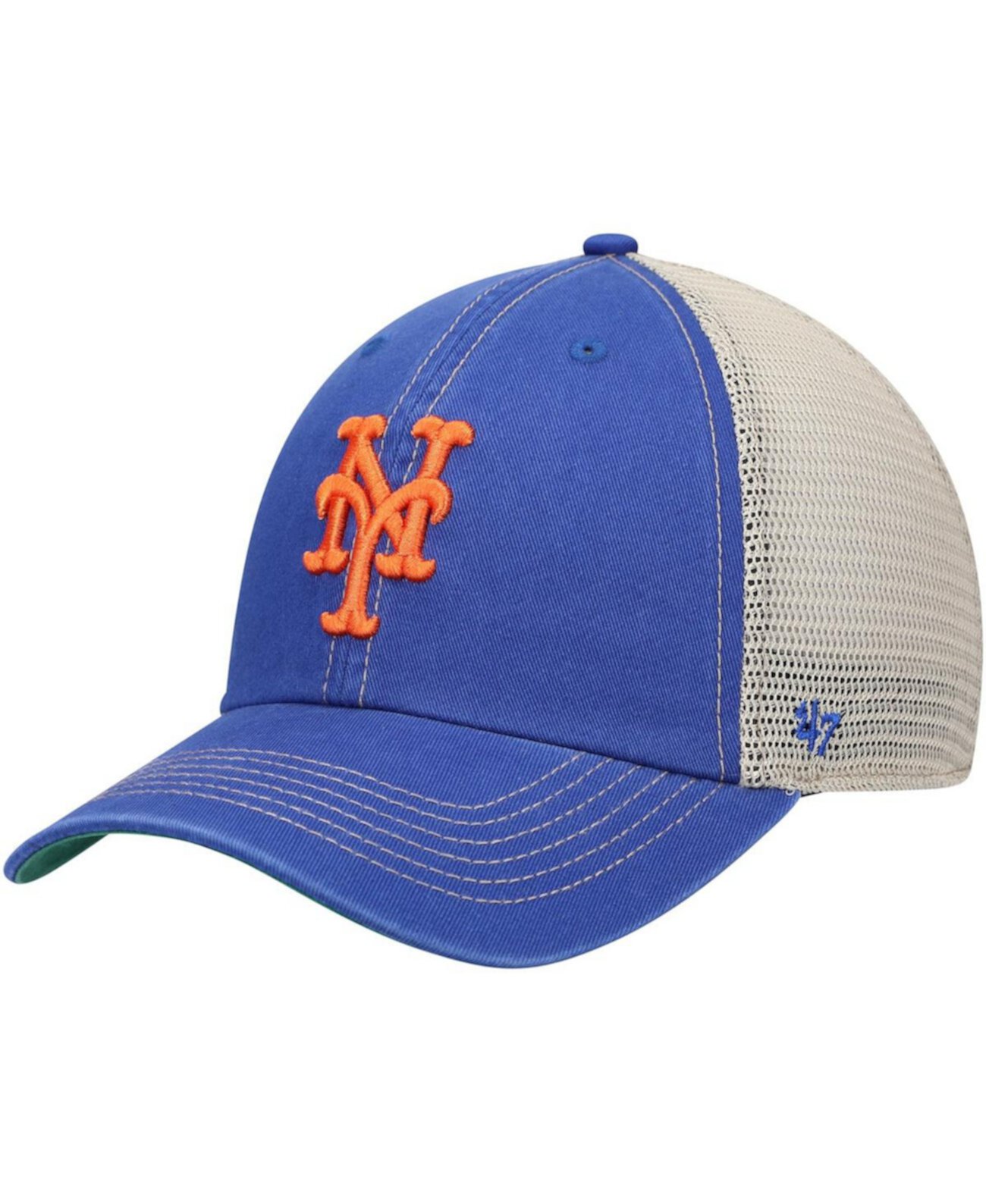 Бейсболка '47 Brand Men's Royal New York Mets Trawler Clean Up Trucker Snapback '47 Brand