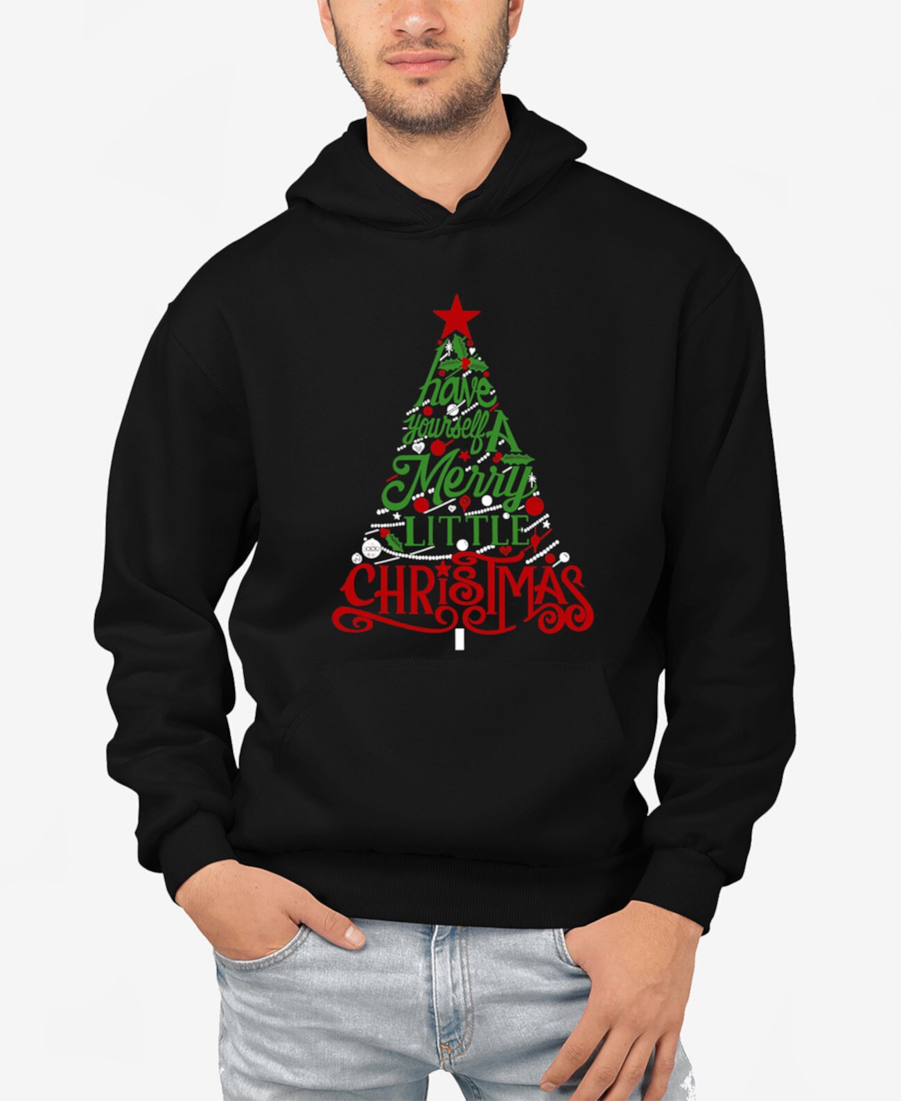 Мужское Худи LA Pop Art Have Yourself a Merry Little Christmas Word Art LA Pop Art