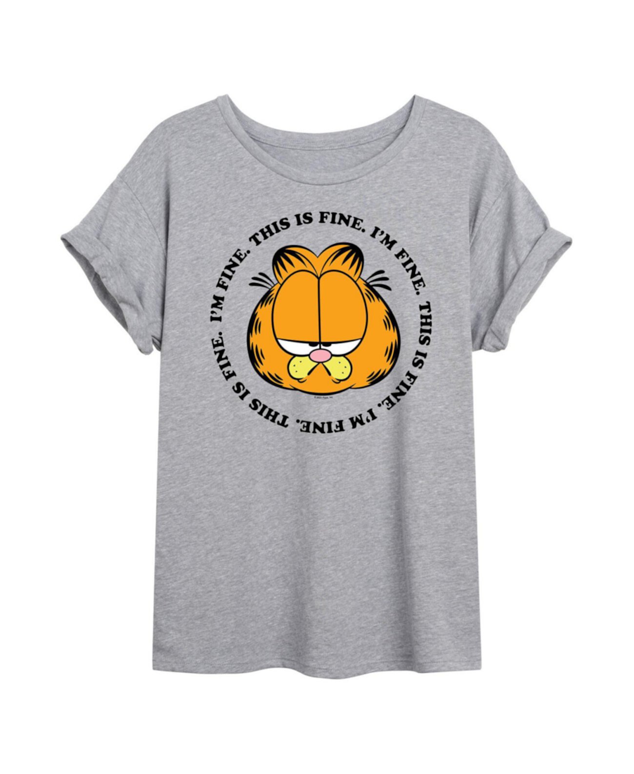 Детская Футболка Hybrid Apparel Trendy Juniors Garfield Fine Graphic Oversized Hybrid Apparel