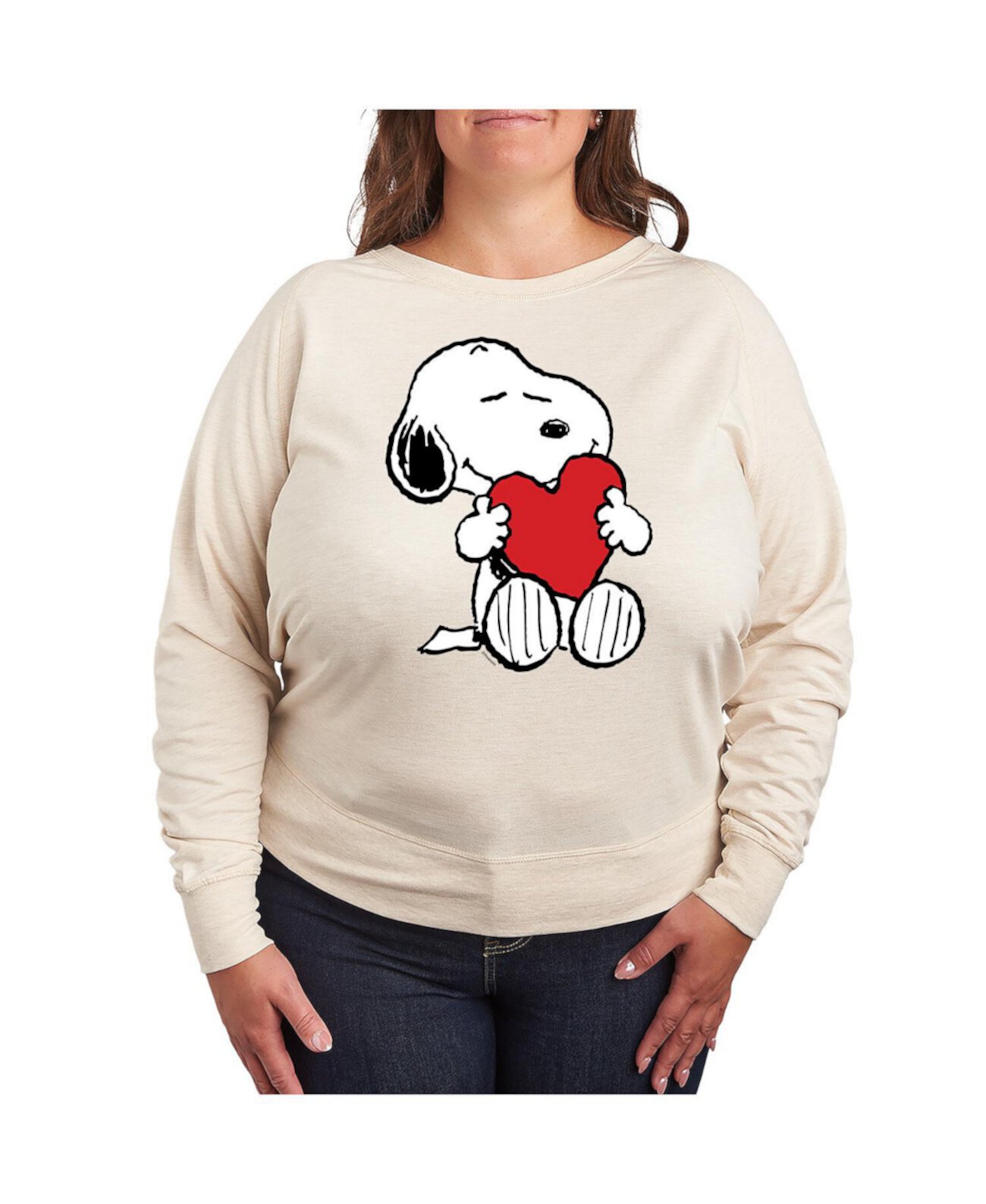 Женская Футболка Hybrid Apparel Plus Size Peanuts Heart Graphic Hybrid Apparel