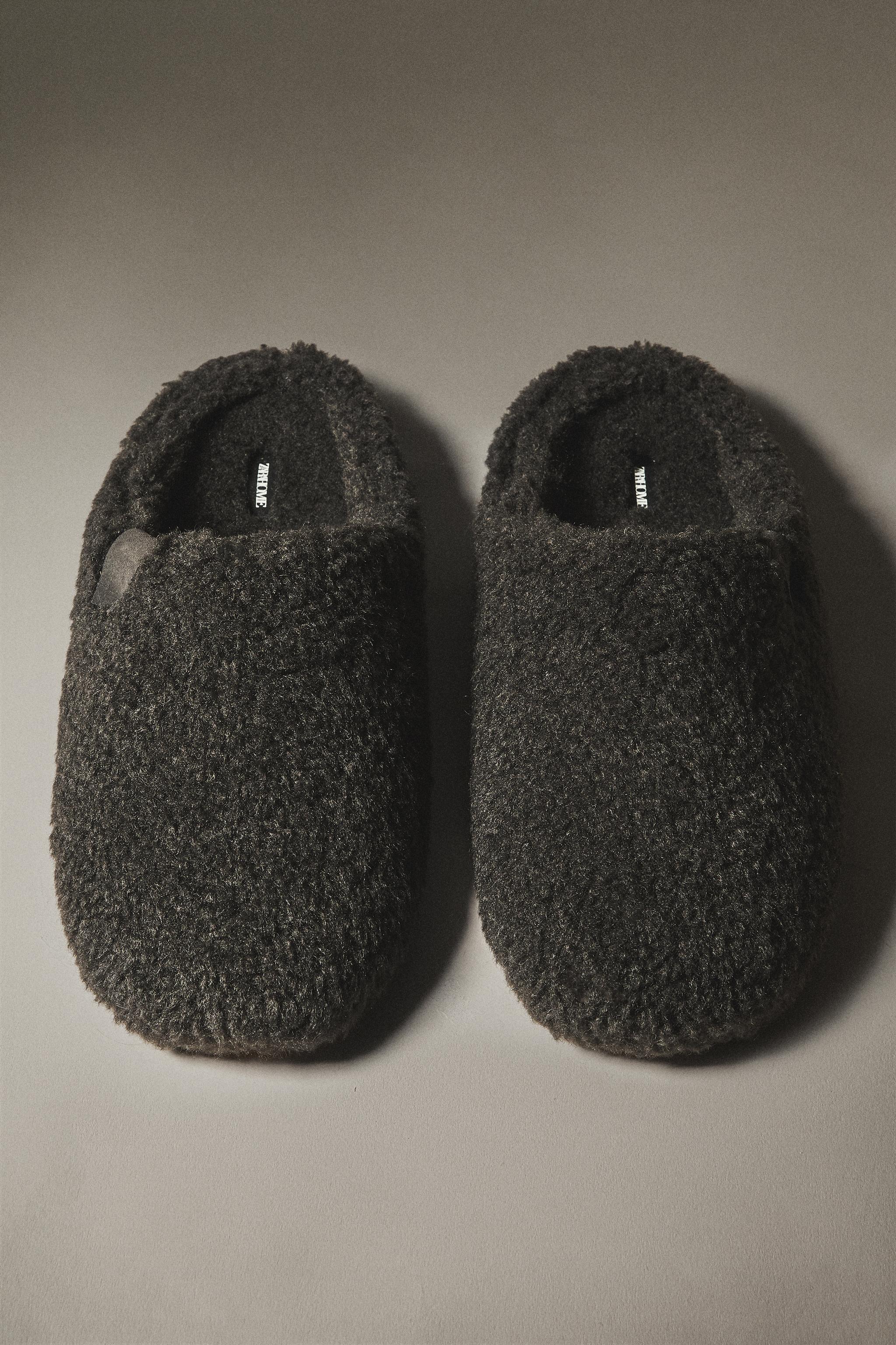  Тапочки Zara Home FAUX FUR SLIPPERS Zara Home