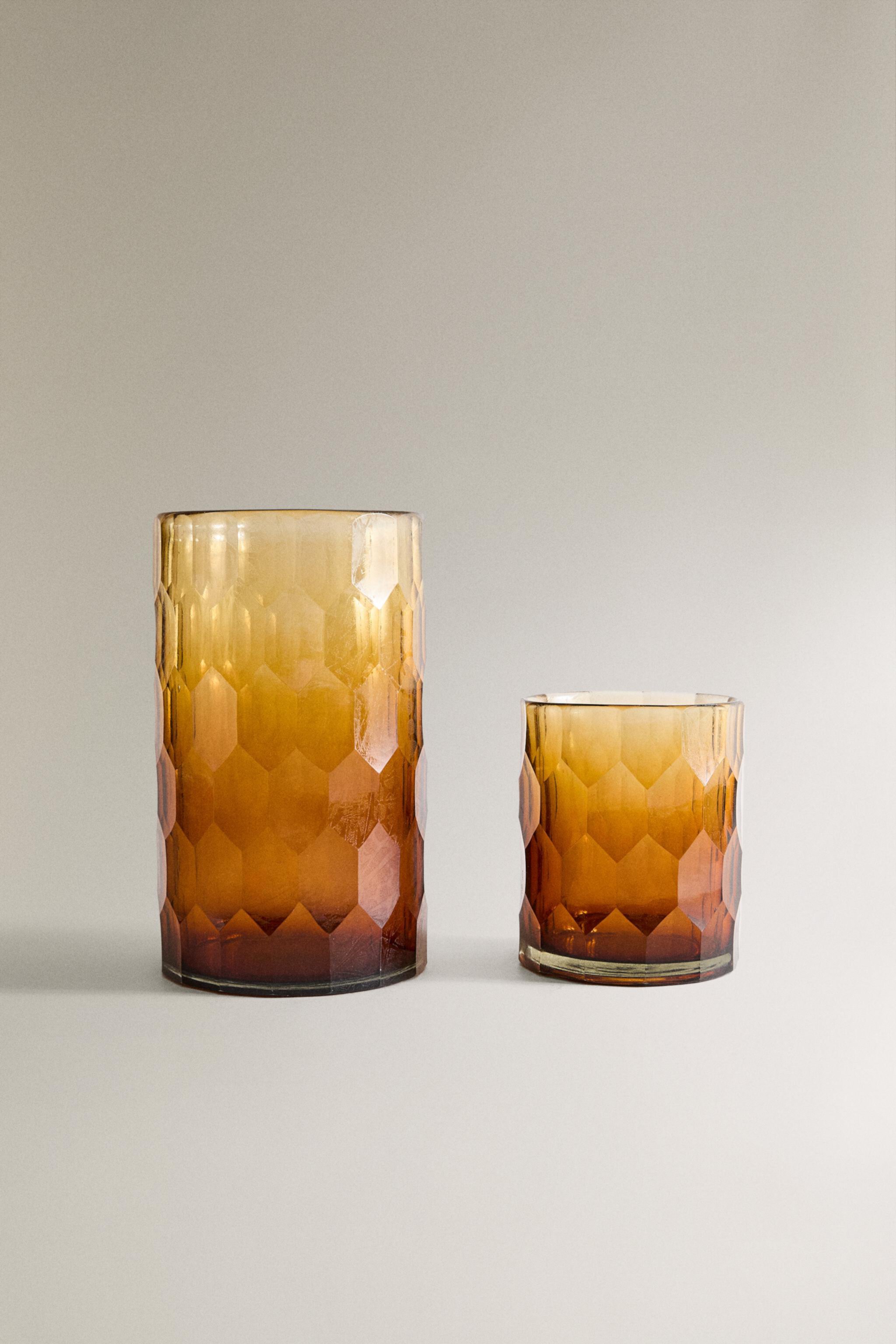 HONEYCOMB GLASS VASE Zara Home