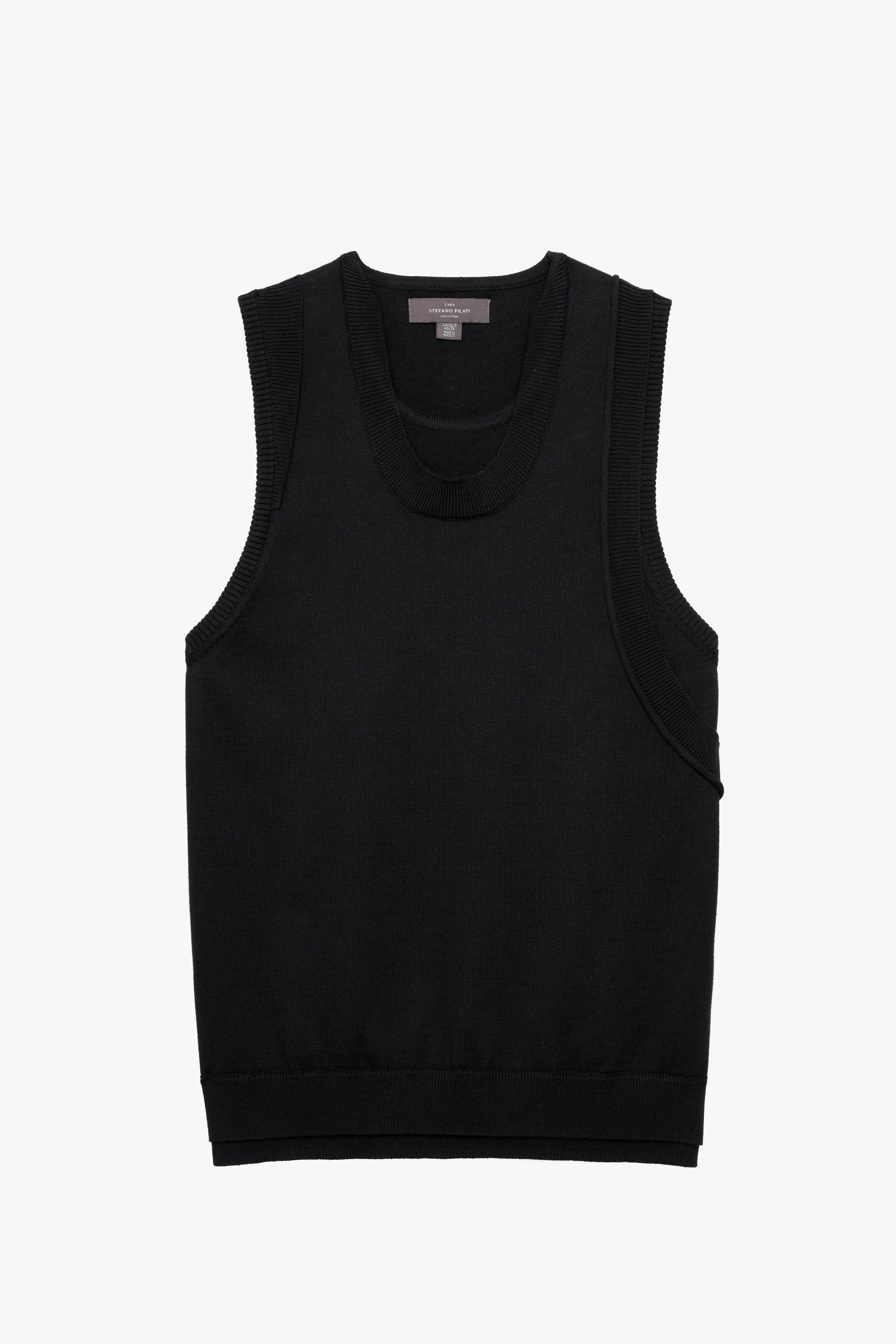 Женский Жилет Zara KNIT VEST X STEFANO PILATI ZARA