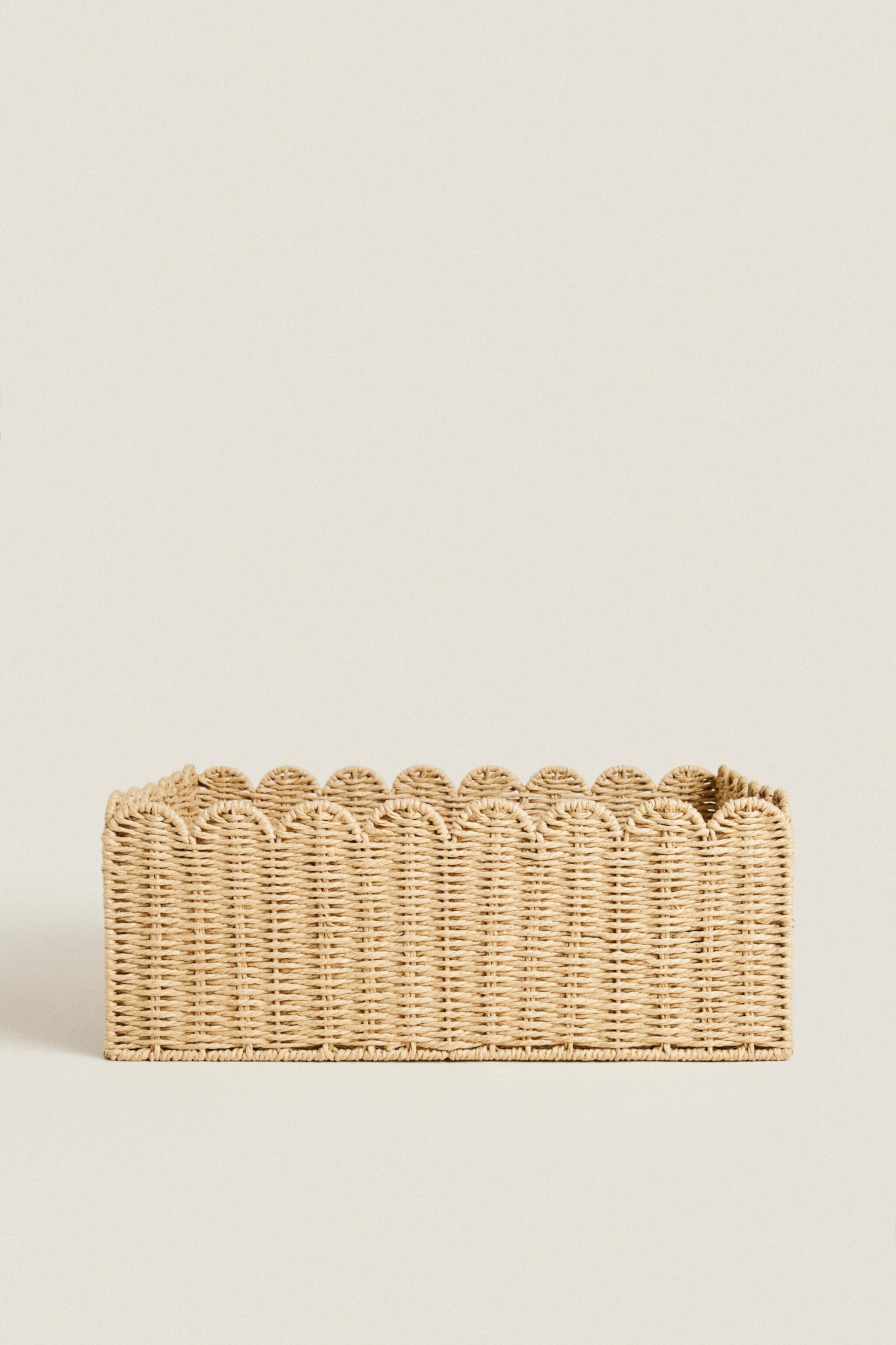 LARGE SCALLOPED BASKET Zara Home