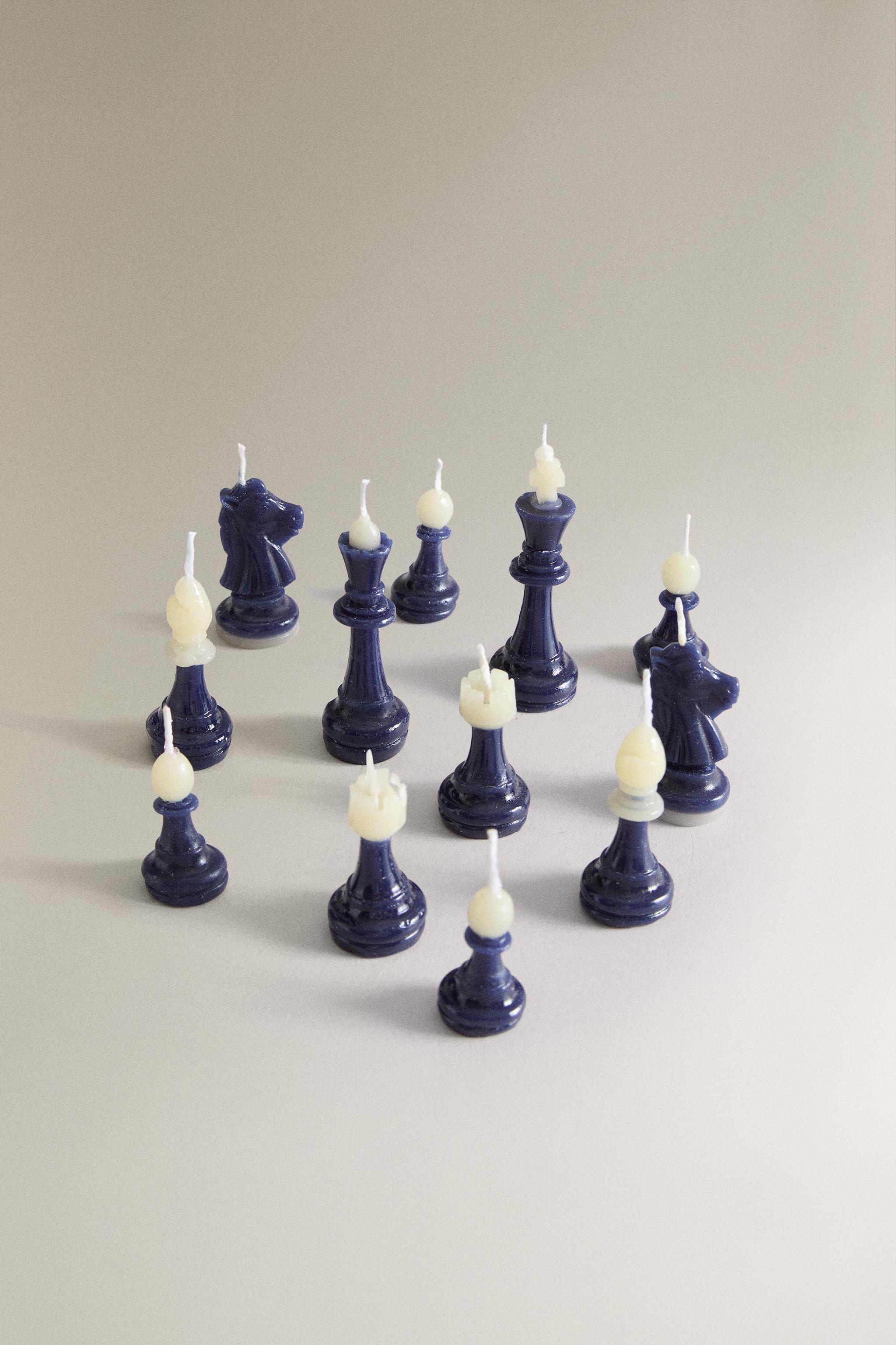 PACK OF DECORATIVE CHESS CANDLES (PACK OF 12) Zara Home