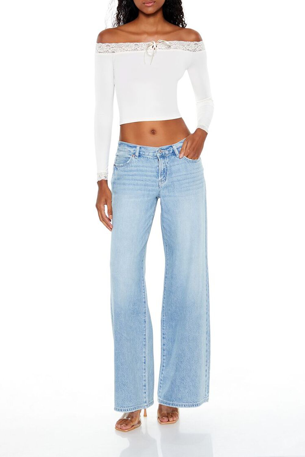 Женские Широкие джинсы FOREVER21 Low-Rise Baggy Jeans FOREVER21