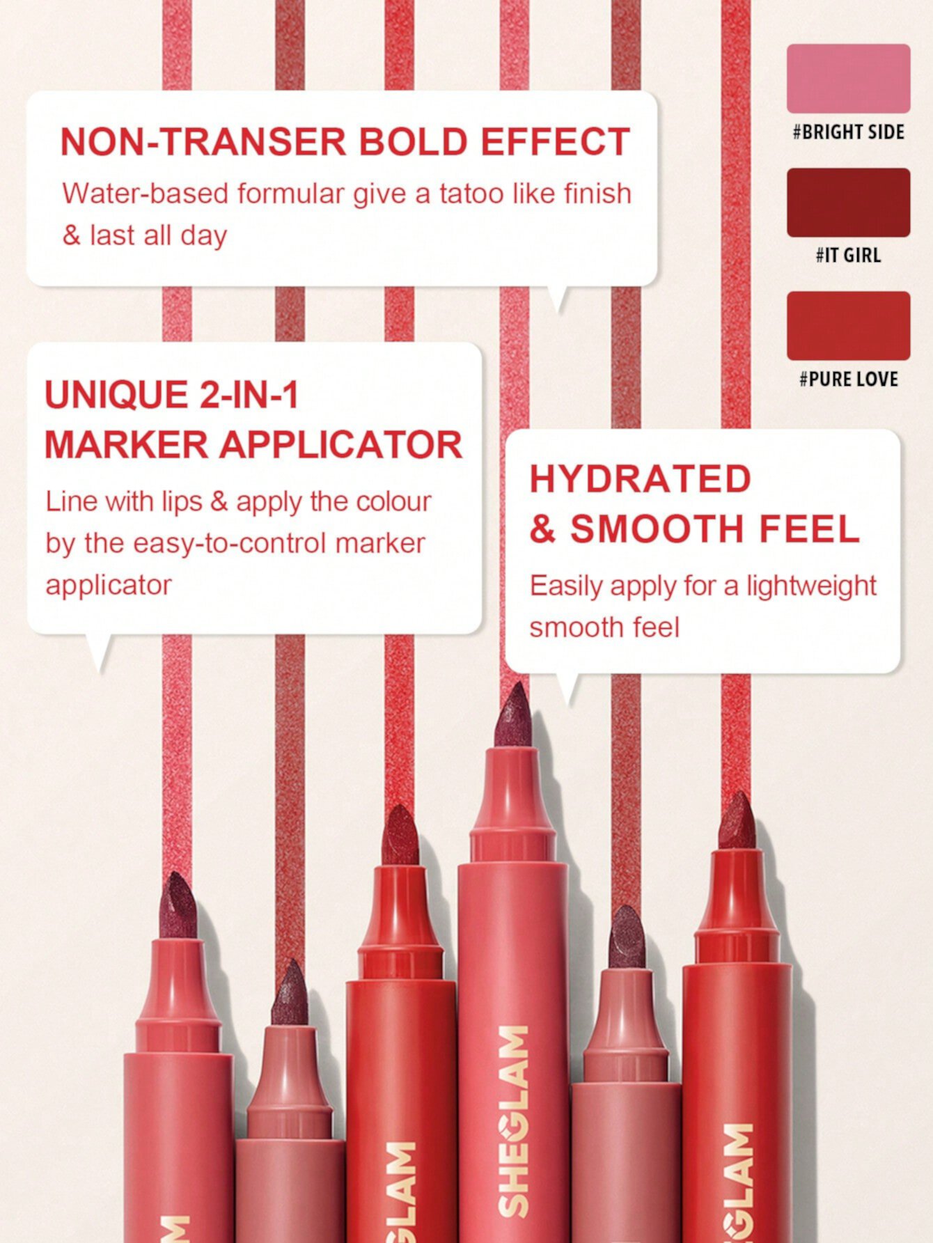 Love Stained Lip Tint Marker-Bright Side SHEGLAM